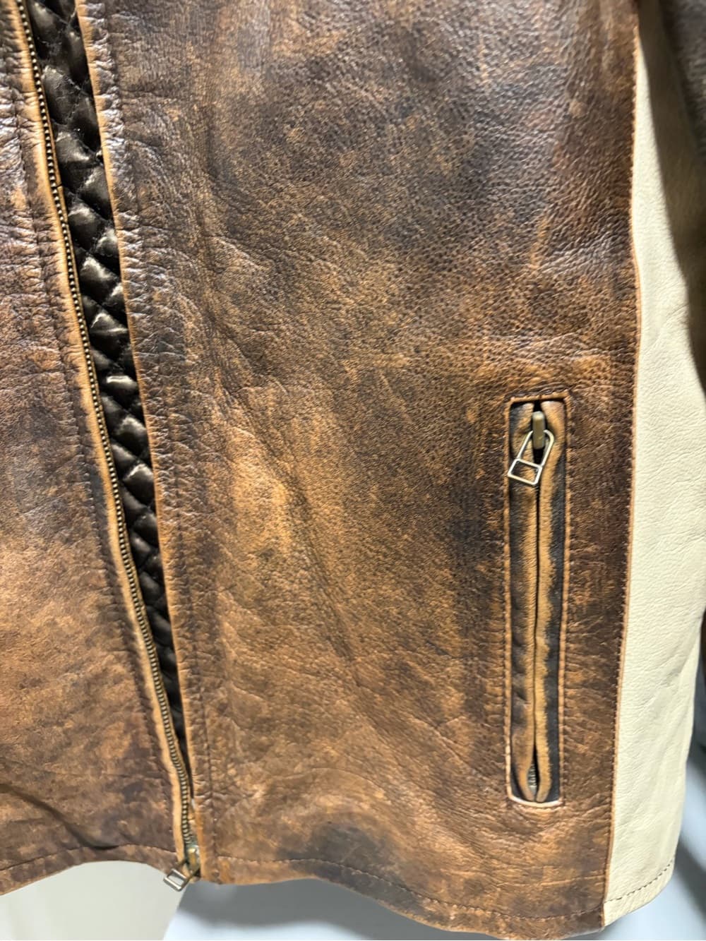 Wilsons Leather Brown Distressed Leather Bomber Jacket - Thumbnail 2