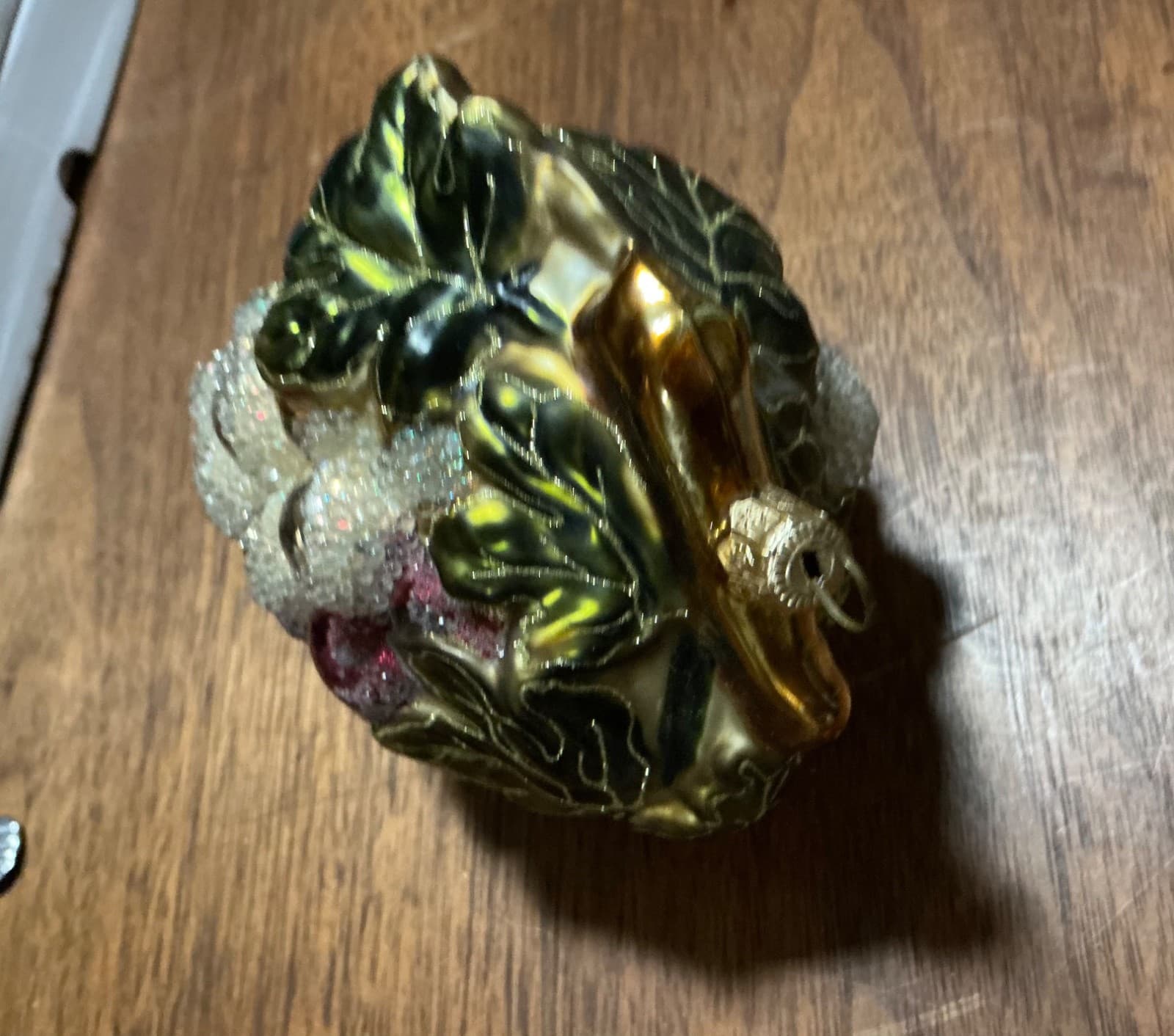 Dillards Blown Glass Grape Ornament Purple Frosted Beaded Sugar - Thumbnail 6