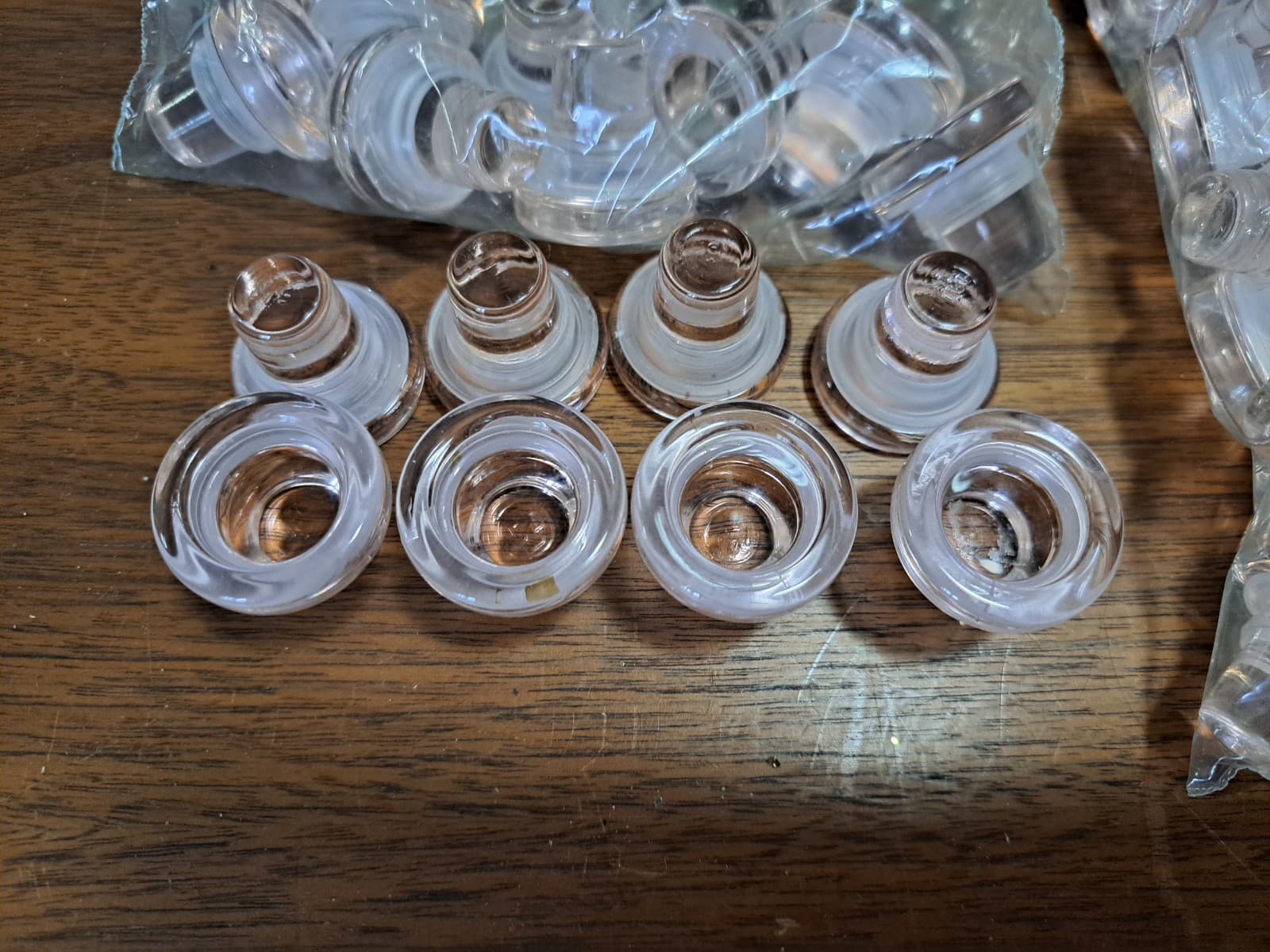 Lot Of 34 Pale Pink Glass Cork Wine Bottle Stoppers For Wine Making, Crafts - Thumbnail 4