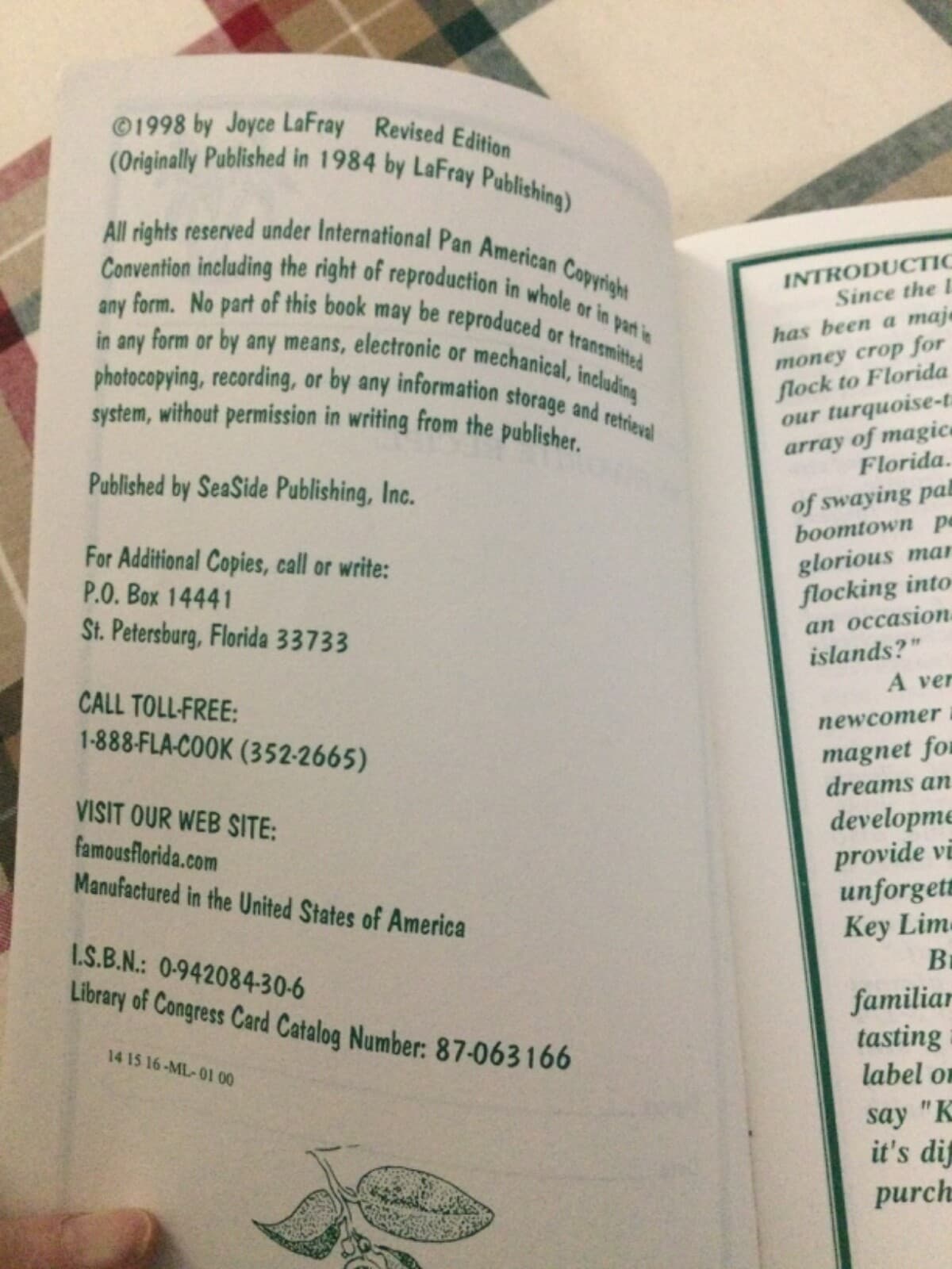 Key Lime Cookin' Cookbook Florida Keys Recipes from Famous Places Joyce LaFray - Thumbnail 3
