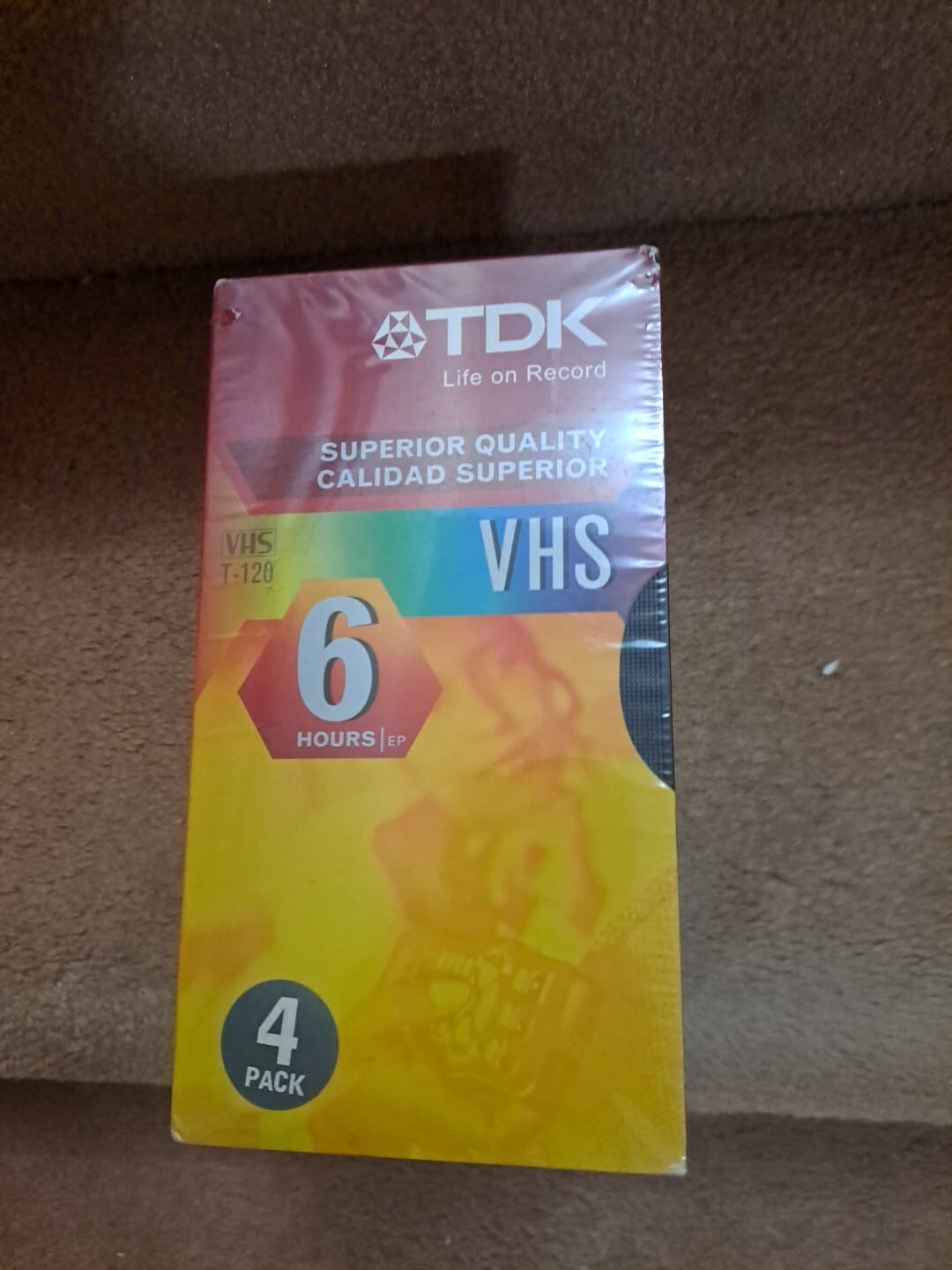 TDK Blank VHS Tapes New Sealed Superior Quality T-120 6 Hours 4 Pack - Thumbnail 2