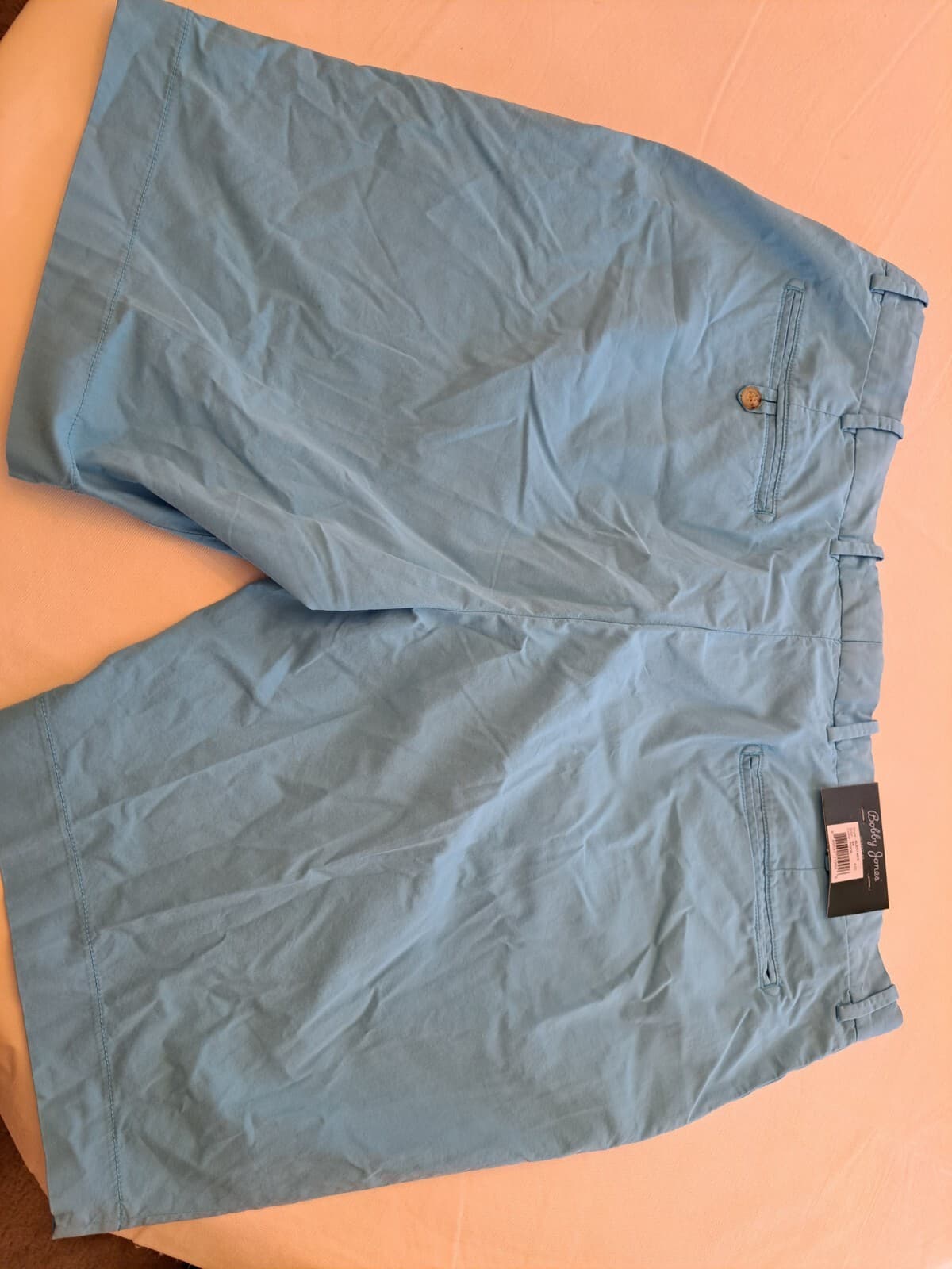 Bobby Jones Chino BERMUDA Flat Front Golf Shorts Sz 44 Aqua Blue NWT - Thumbnail 5
