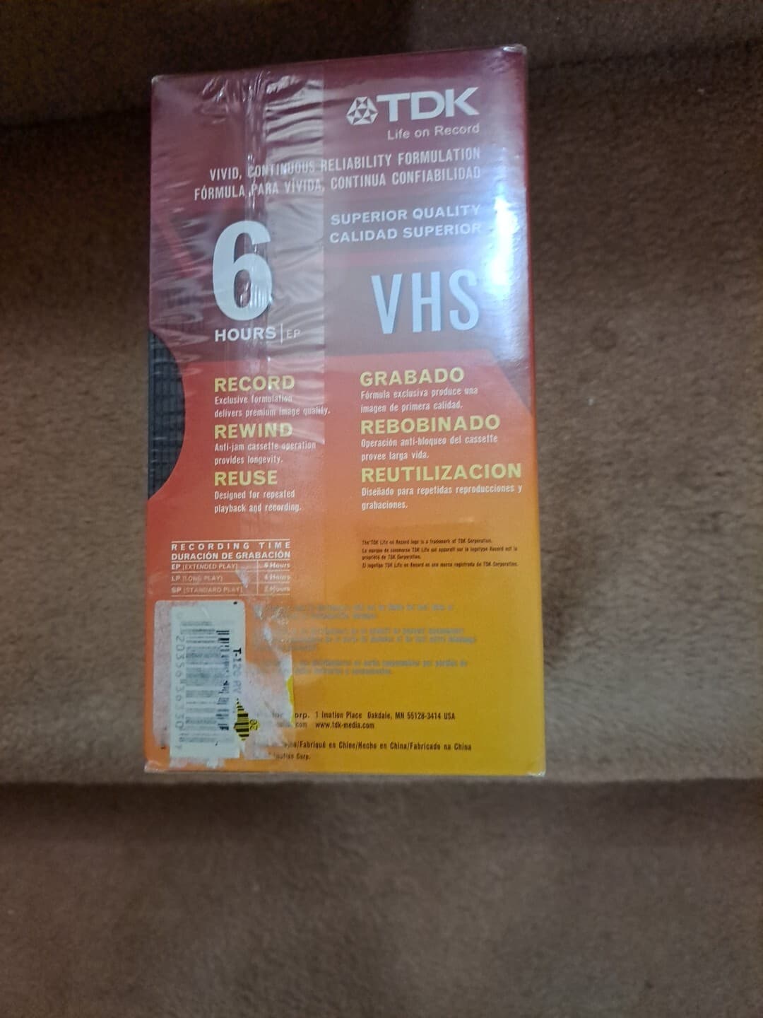 TDK Blank VHS Tapes New Sealed Superior Quality T-120 6 Hours 4 Pack - Thumbnail 3