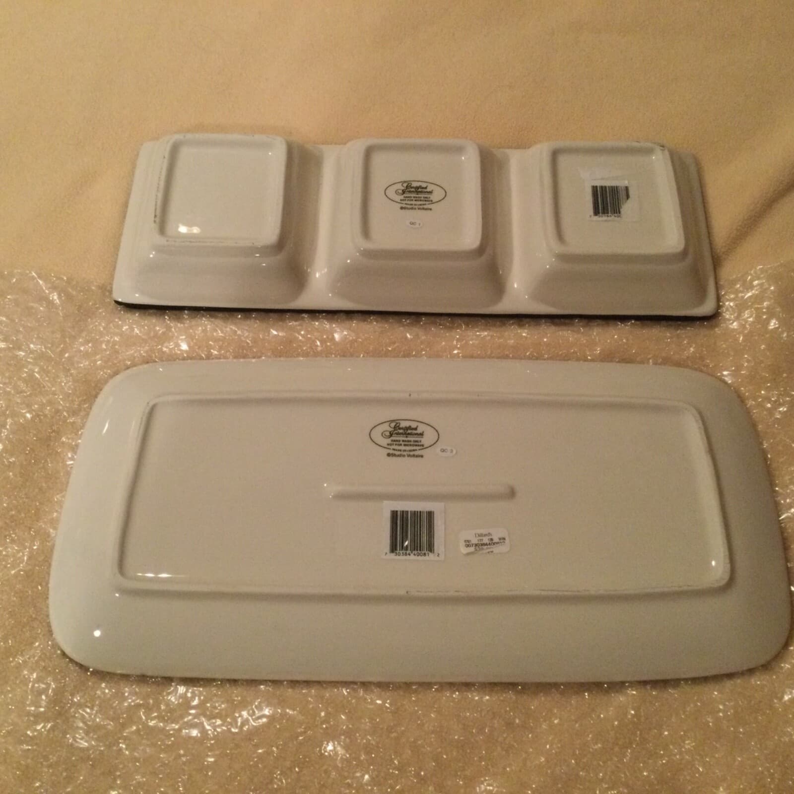 CI Section Condiment Crudité Dish & Cheese Appetizer Serving Tray Wine Plate NWT - Thumbnail 6