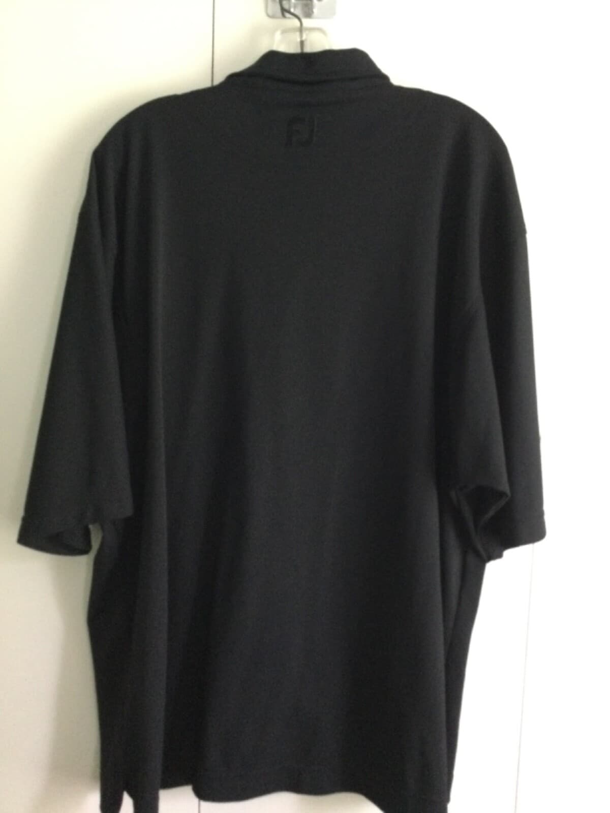 Footjoy FJ Logo Black Polo Golf Rugby Shirt XL Short Sleeve - Thumbnail 3