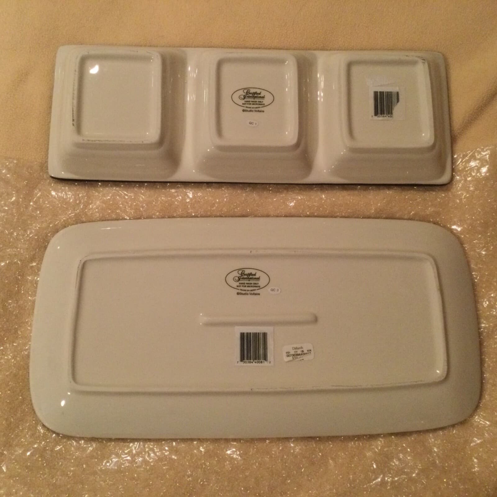 CI Section Condiment Crudité Dish & Cheese Appetizer Serving Tray Wine Plate NWT - Thumbnail 3
