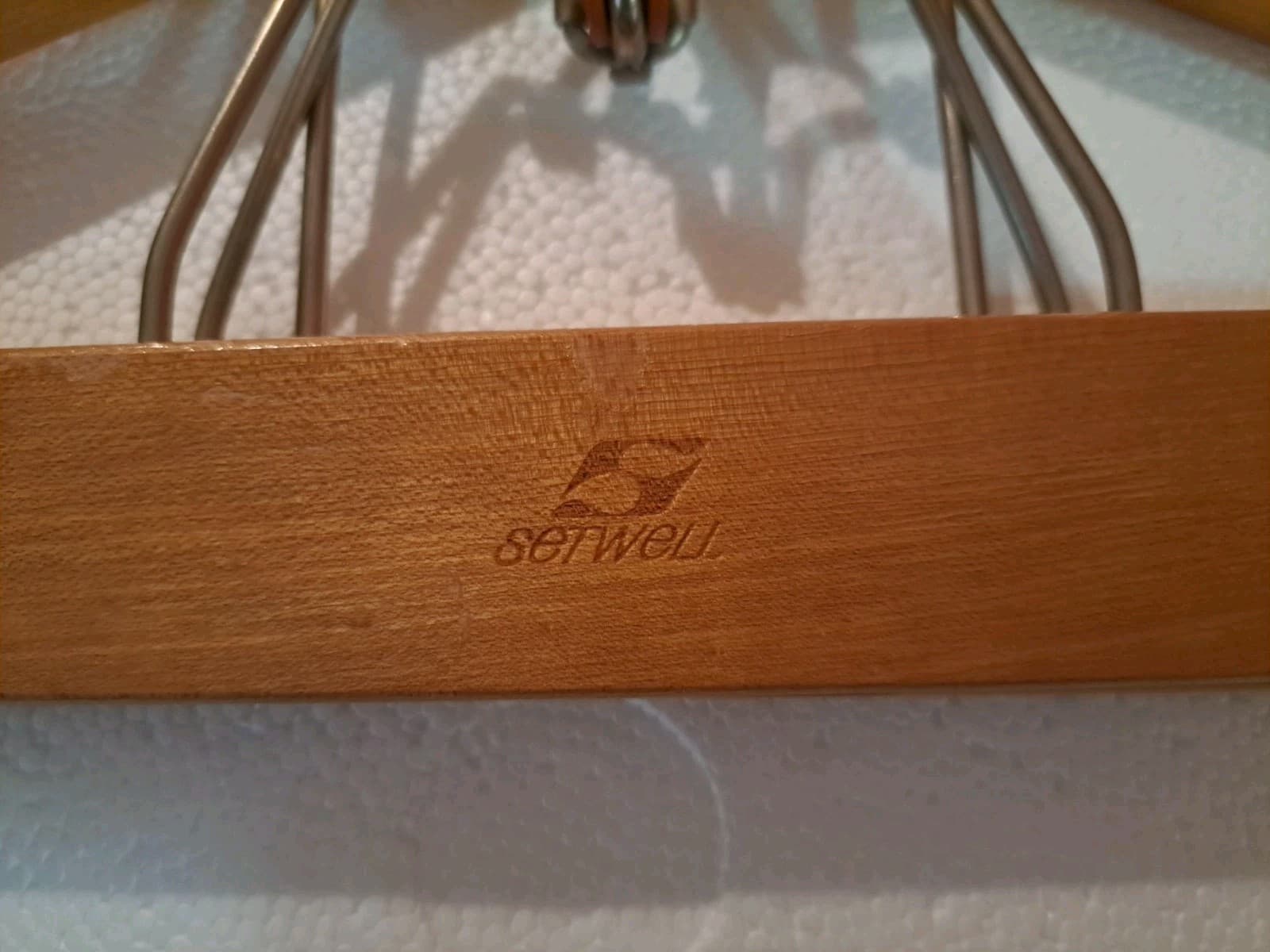 SETWELL Lot Of 3 Vintage 17"-20” Heavy Duty Wooden Suit Coat / Pant Hangers USA - Thumbnail 6