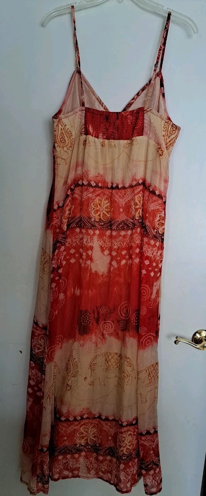 Greater Good Maxi Dress Womens XXL Red Orange Boho Flowy Long Sundress 2XL NWT - Thumbnail 3