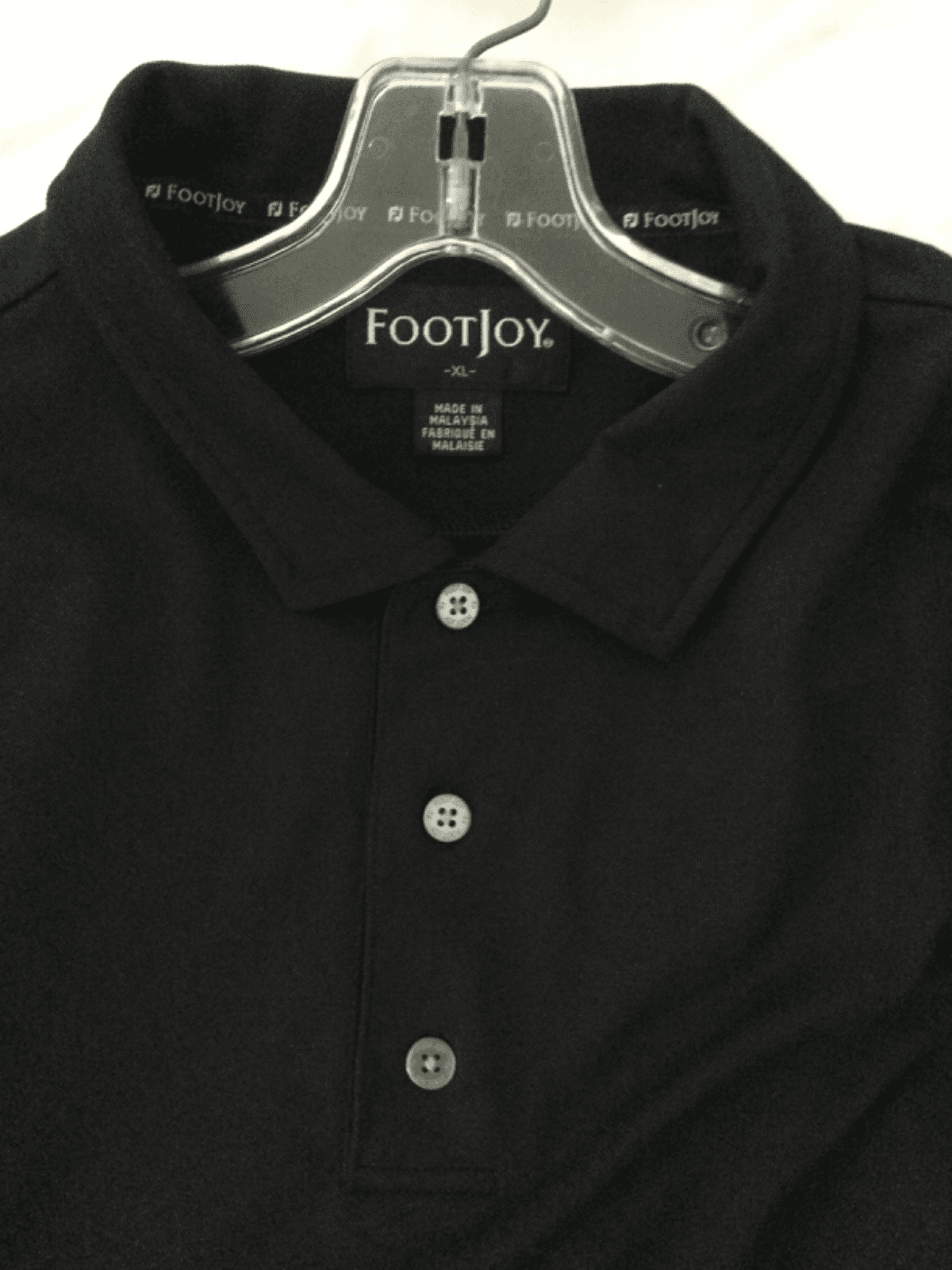 Footjoy FJ Logo Black Polo Golf Rugby Shirt XL Short Sleeve - Thumbnail 6