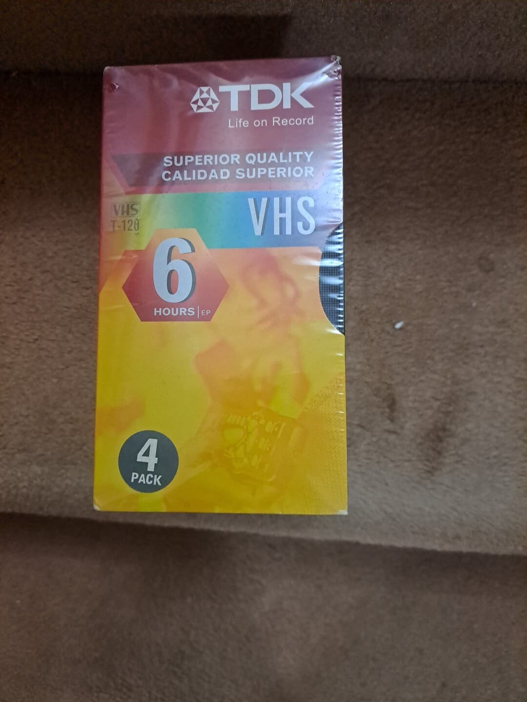 TDK Blank VHS Tapes New Sealed Superior Quality T-120 6 Hours 4 Pack - Thumbnail 5