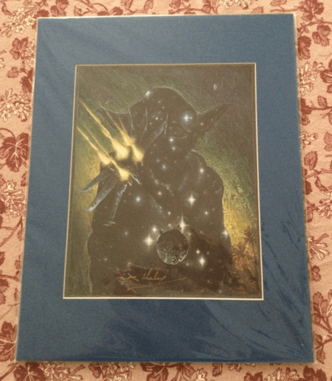 Star Wars YODA Follow Your Star Print Signed By Nick Maley Matted Unframed - Thumbnail 4
