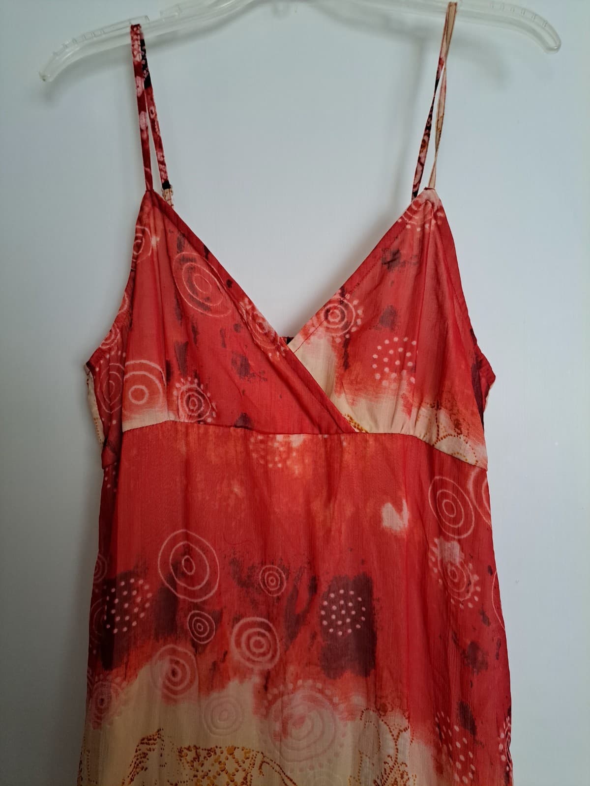 Greater Good Maxi Dress Womens XXL Red Orange Boho Flowy Long Sundress 2XL NWT - Thumbnail 2