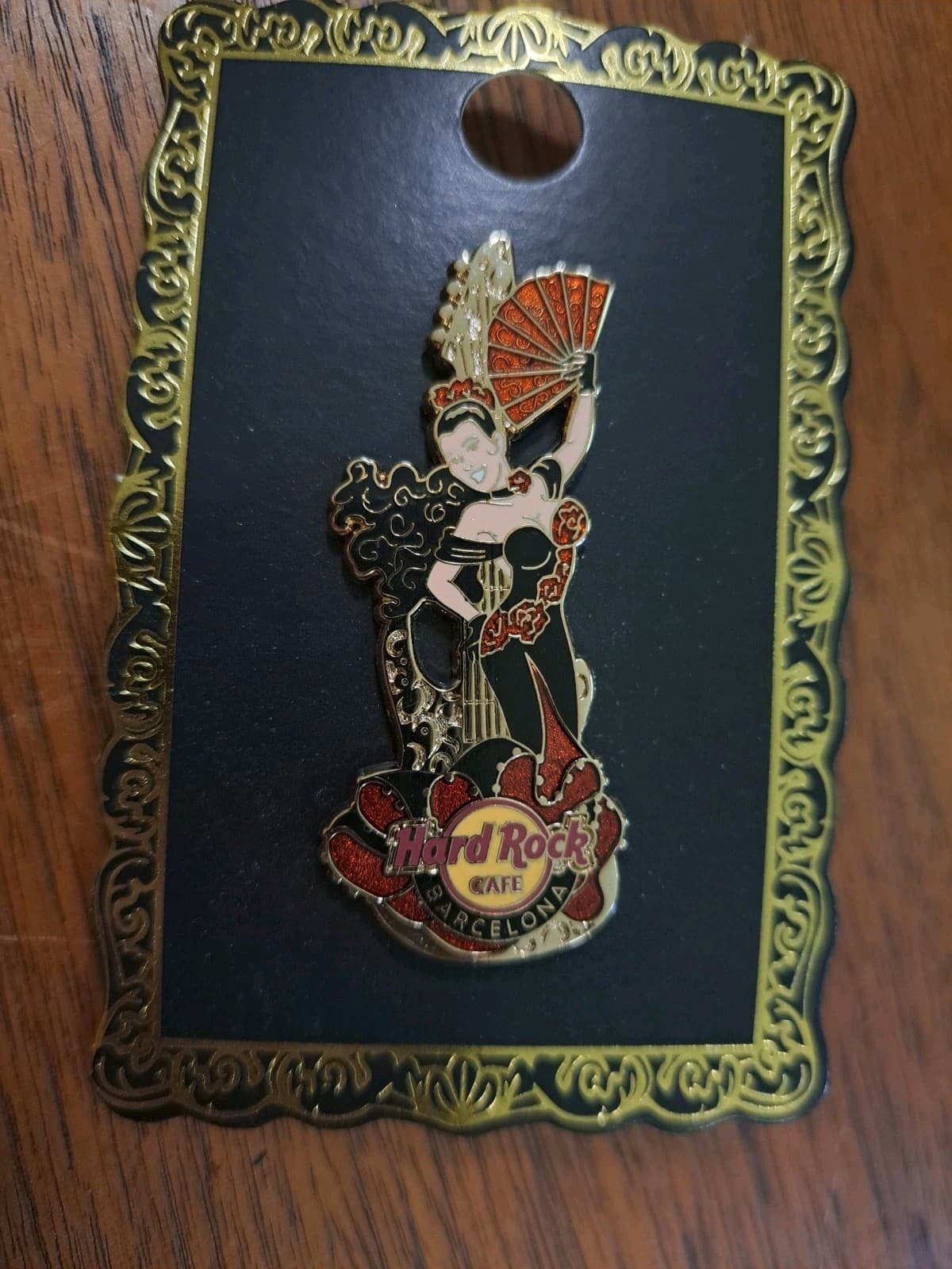 Hard Rock Cafe Barcelona Guitar Flamenco Girl Dancer 2010 Pin LE NEW - Thumbnail 5