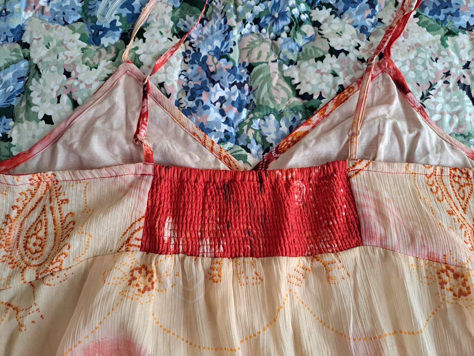 Greater Good Maxi Dress Womens XXL Red Orange Boho Flowy Long Sundress 2XL NWT - Thumbnail 5