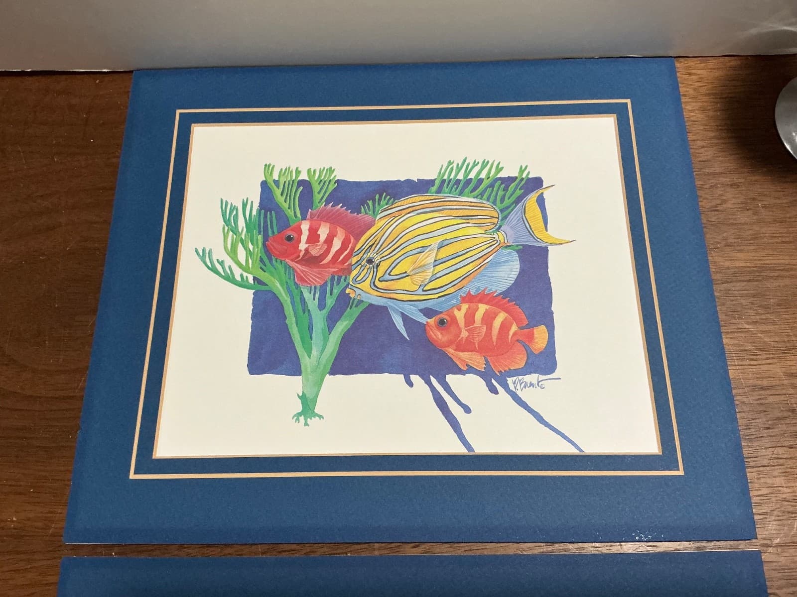 Set of 2 Paul Brent Tropical Fish Wall Art Matted NO Frame 9x7 - Thumbnail 3