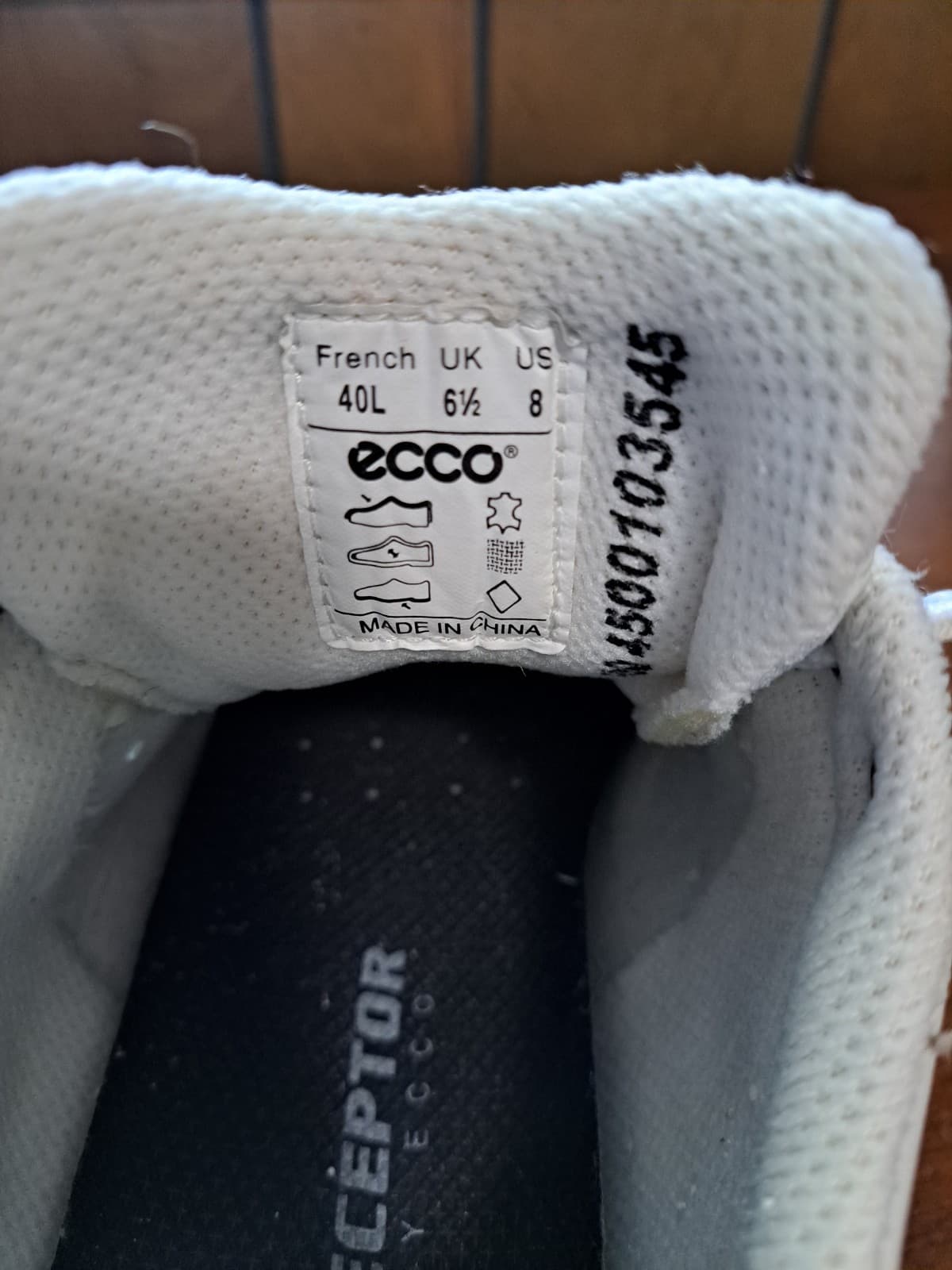 ECCO Receptor Tennis Sneakers Walking Hiking Shoes Sz 8 White - Thumbnail 10