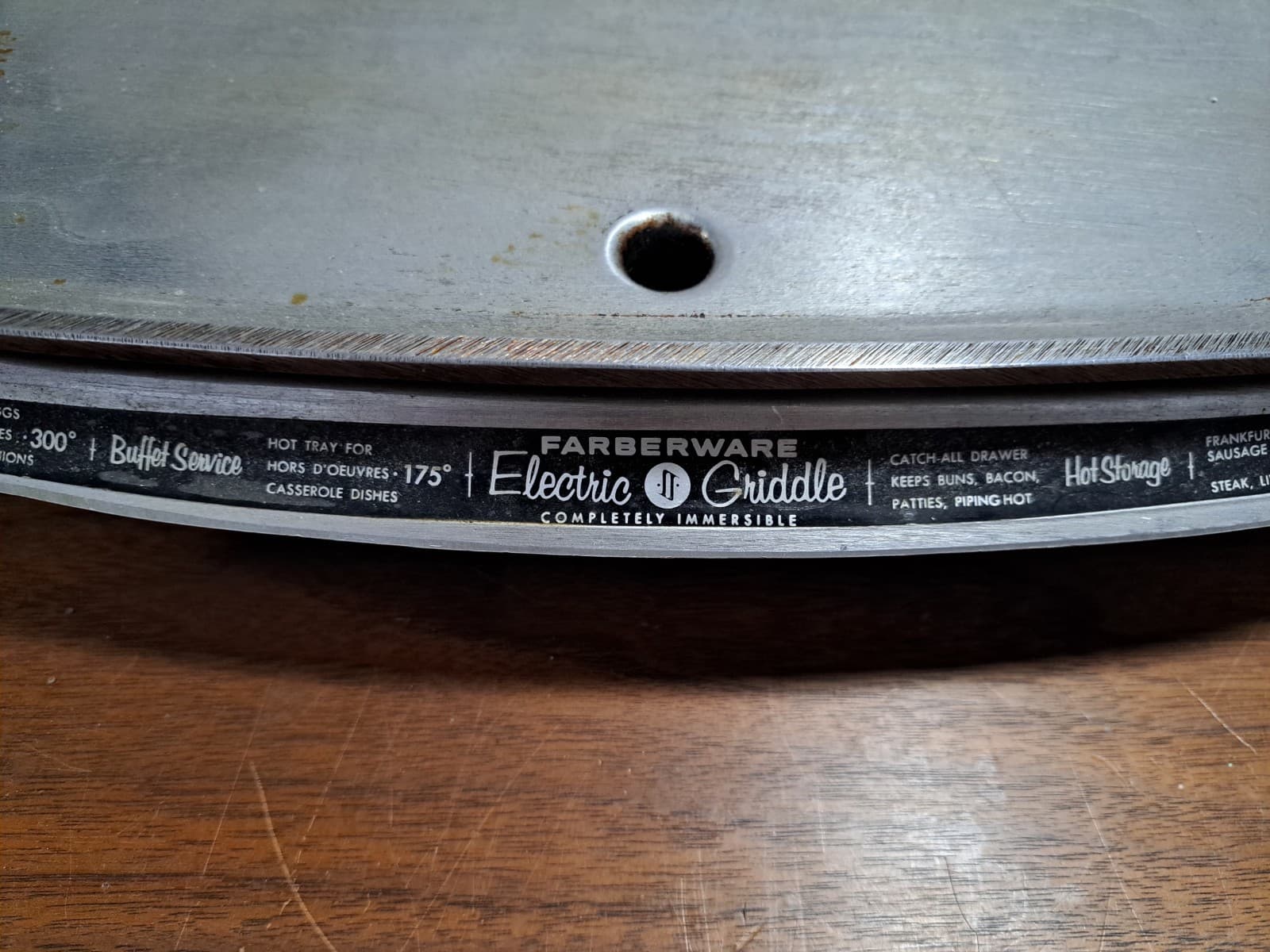 FARBERWARE Griddle Skillet Model 260 SP Immersible Electric Cast Aluminum VTG - Thumbnail 4