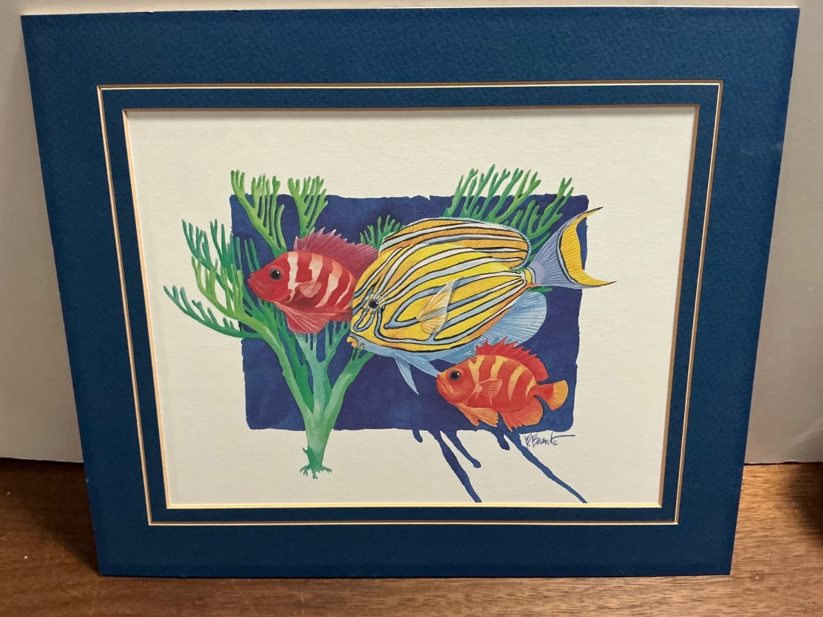 Set of 2 Paul Brent Tropical Fish Wall Art Matted NO Frame 9x7 - Thumbnail 5