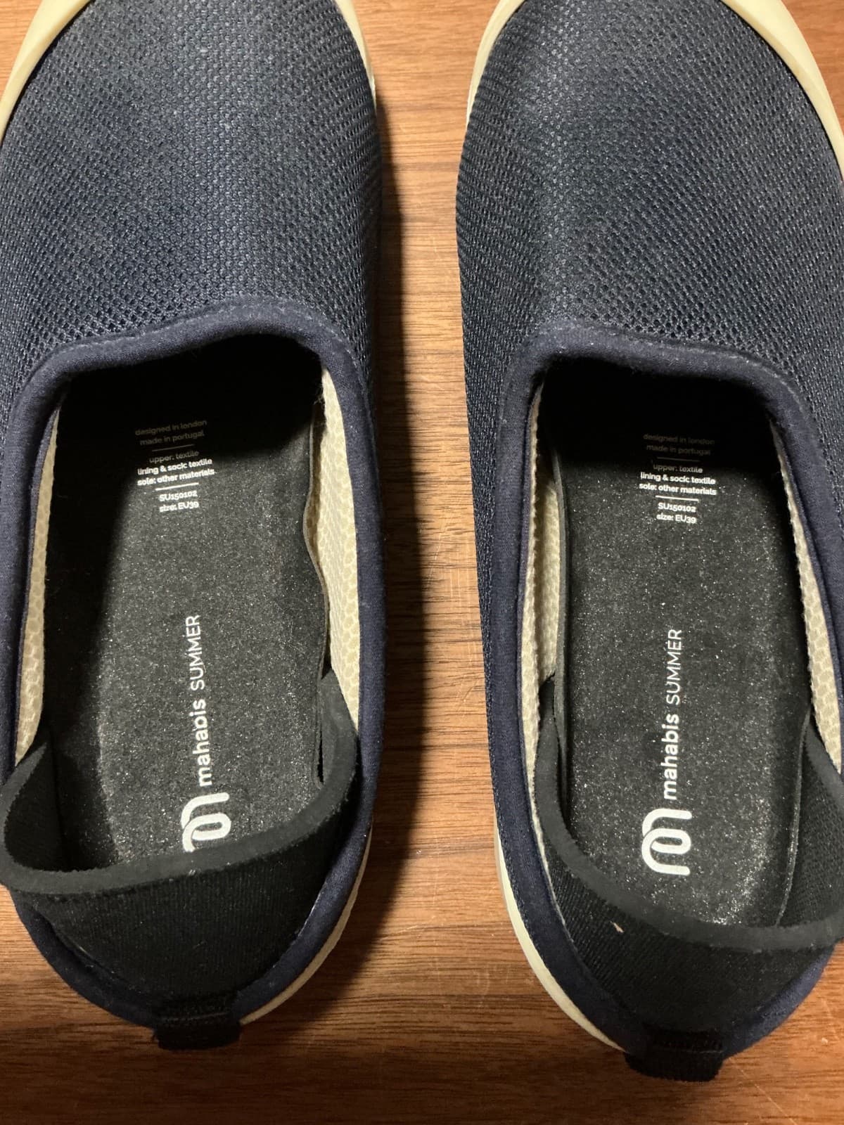 Mahabis Summer Navy Blue Mesh Slip On Shoes size Eu 39 - Thumbnail 7