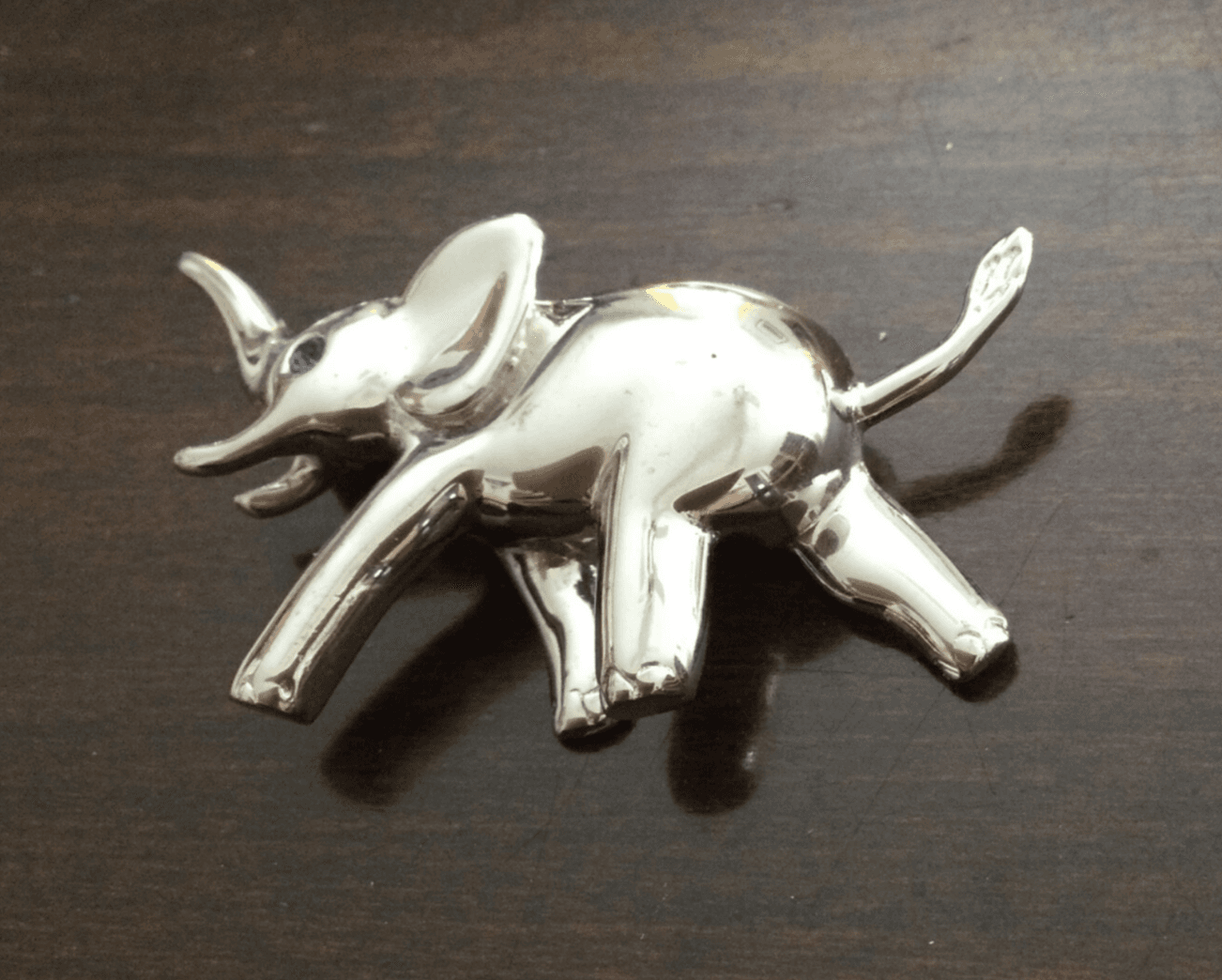 Krementz Elephant Brooch Sterling Silver Pin Blue Rhinestone Raised Trunk RARE - Thumbnail 7