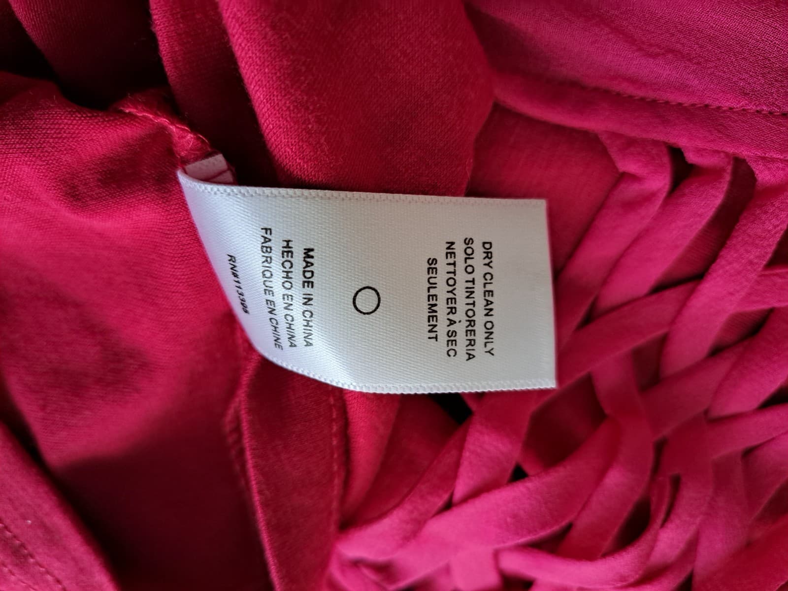 Aryn K. Mini Cocktail dress Flowing layers Pink Fuchsia? Sleeveless V-Back Large - Thumbnail 9