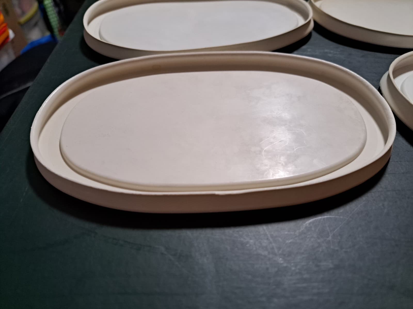 Corning Ware French White Plastic F-15-PC Oval Casserole Lid Only Lot Of 4 USA - Thumbnail 5
