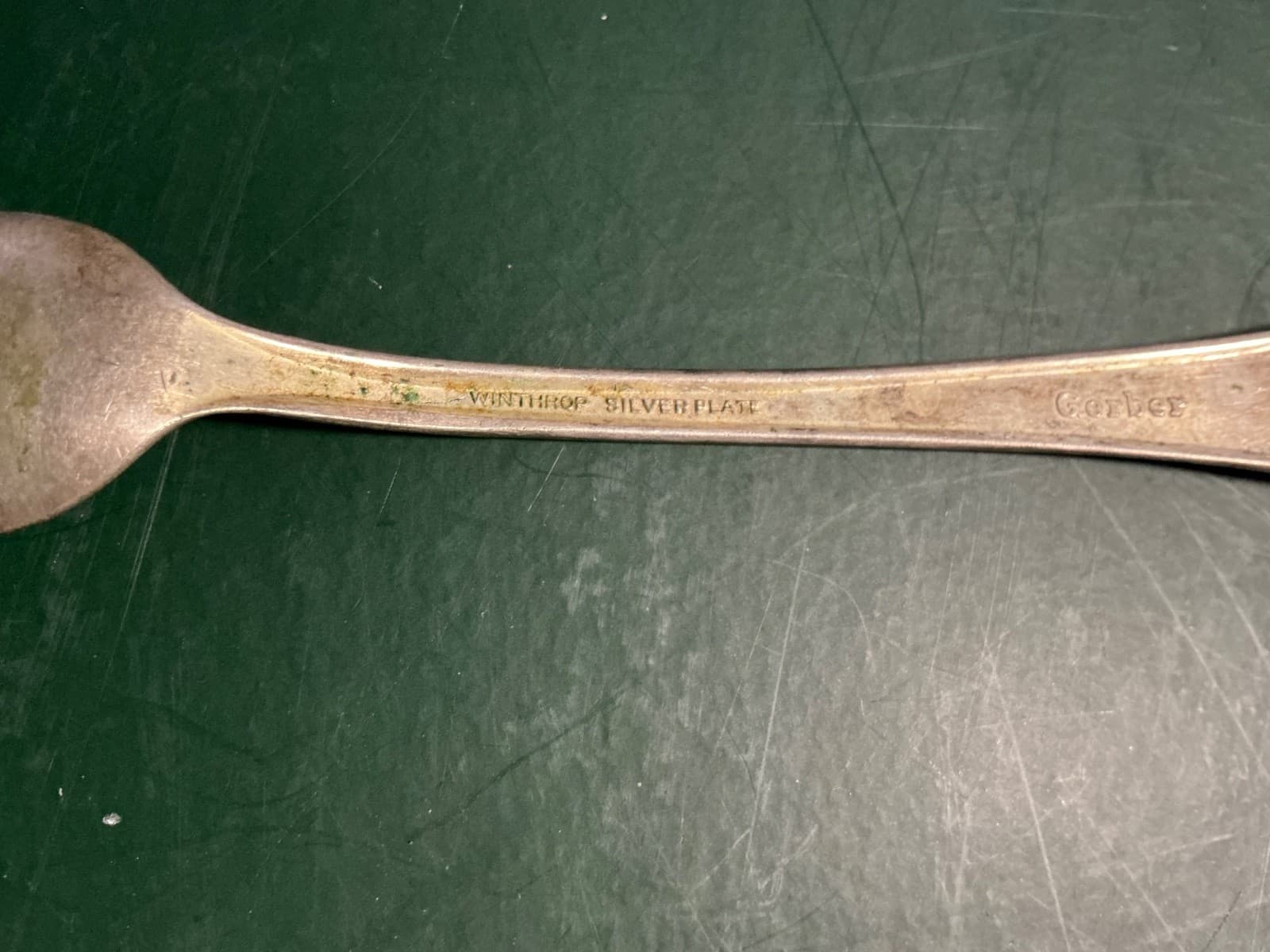 Vintage Winthrop Gerber’s Logo Baby Silver Spoon 4” Silverplate Circa 1940 - Thumbnail 4