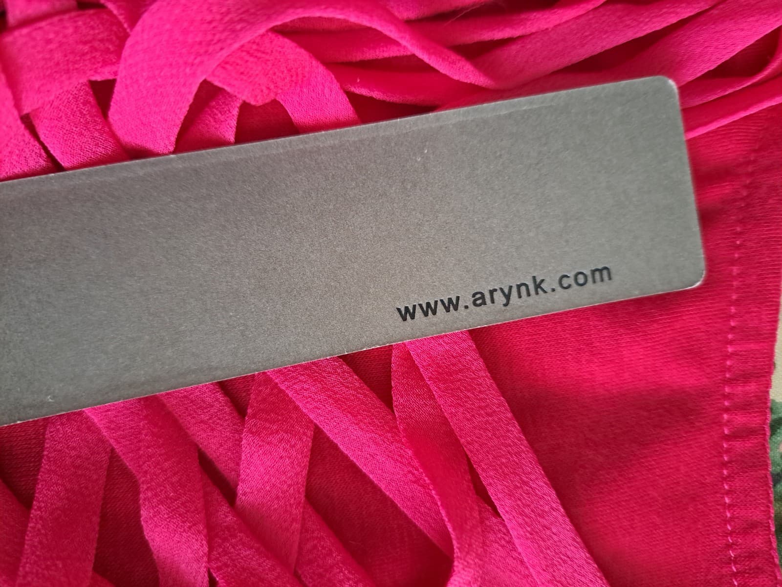 Aryn K. Mini Cocktail dress Flowing layers Pink Fuchsia? Sleeveless V-Back Large - Thumbnail 7
