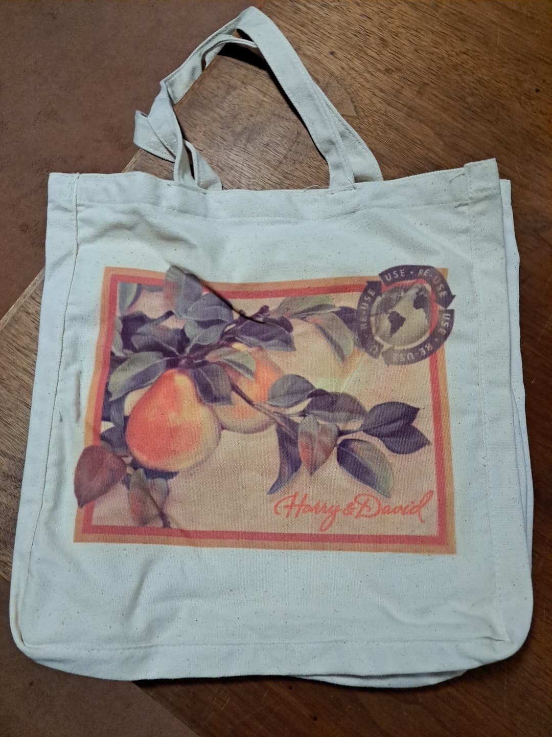 Harry & David Canvas Tote Reusable Shopping Bag NWT - Thumbnail 2