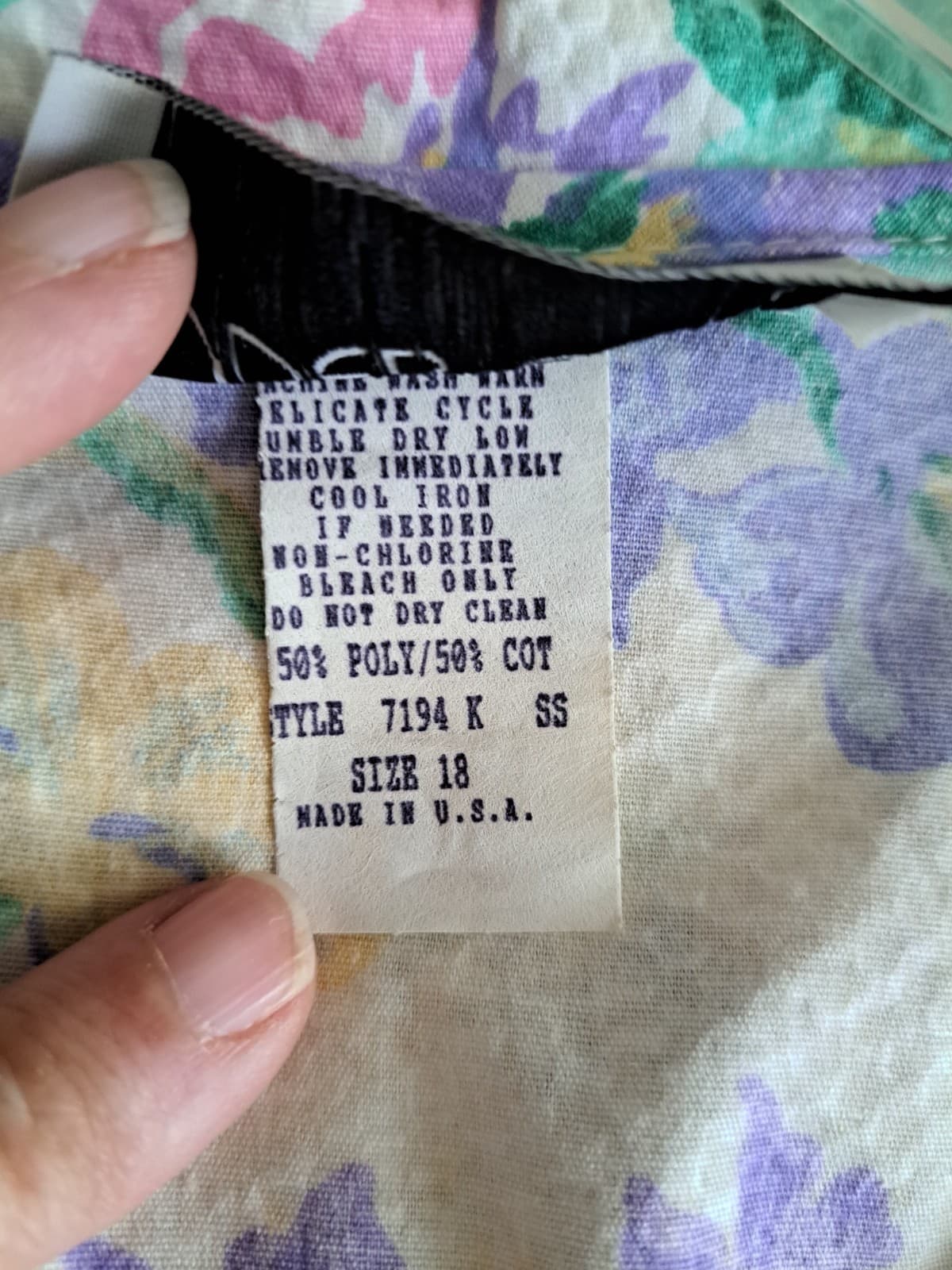 Models Coat House Dress Pockets Snap Up Floral Size 18 Vintage Robe - Thumbnail 4