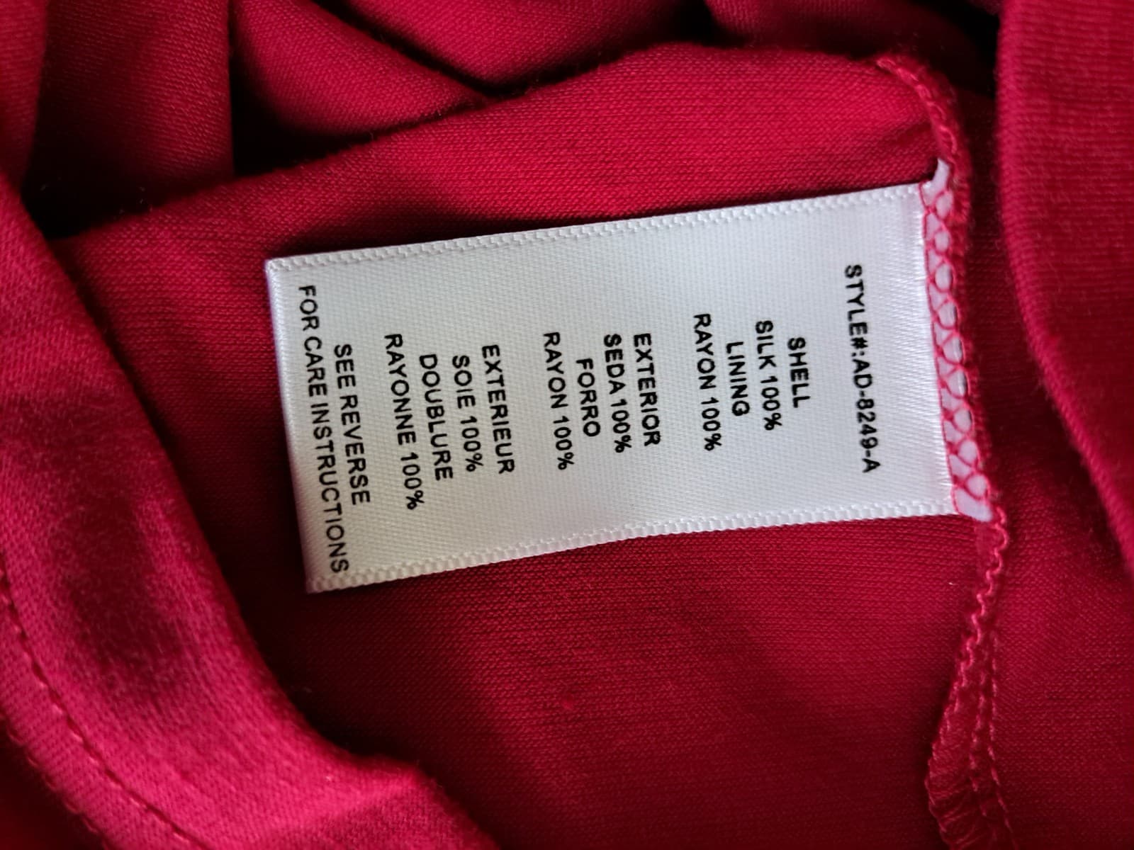 Aryn K. Mini Cocktail dress Flowing layers Pink Fuchsia? Sleeveless V-Back Large - Thumbnail 8