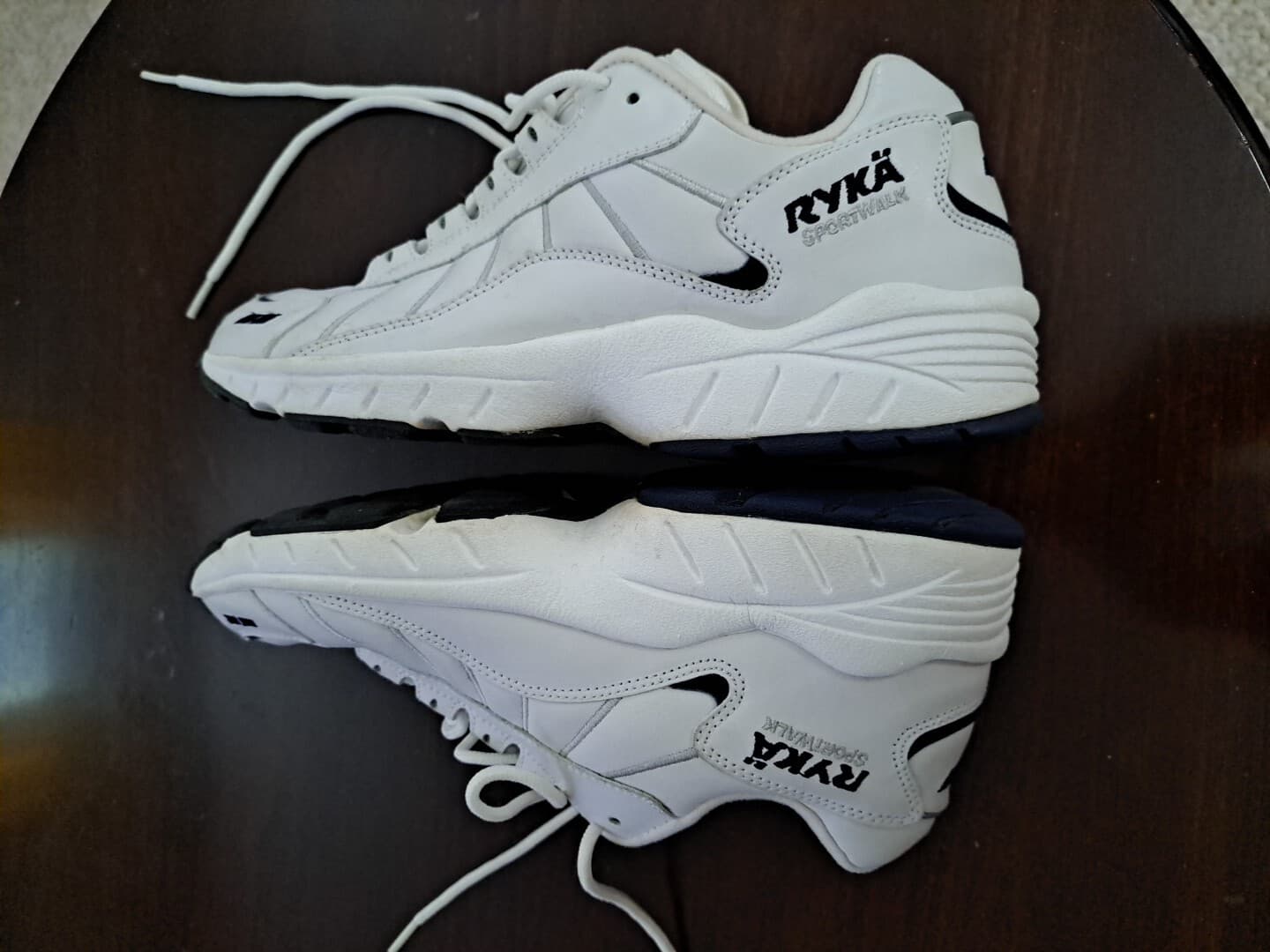 Ryka Womens Sport Walker High Impact Nitrogen Sneakers Size 9 M White/Navy - Thumbnail 3