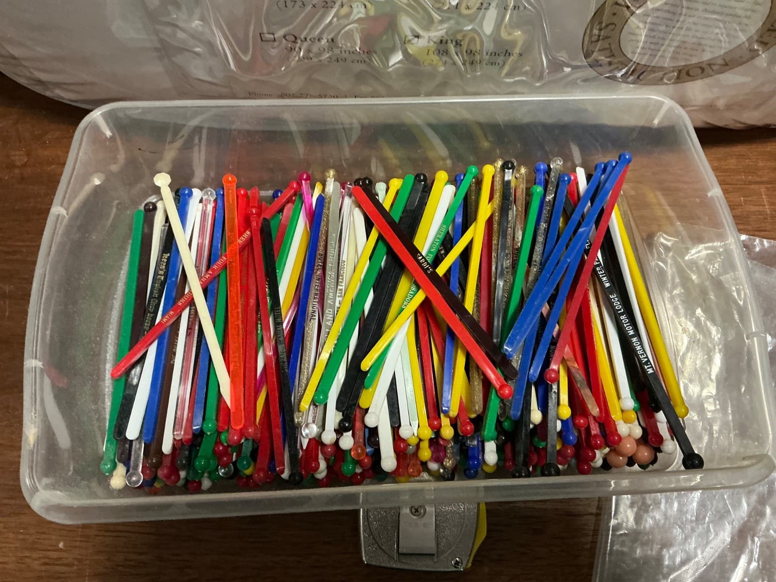 Lot of Vintage Cocktail Bar Hotel Etc Printed Drink Stirrer Swizzle Sticks 200+ - Thumbnail 5