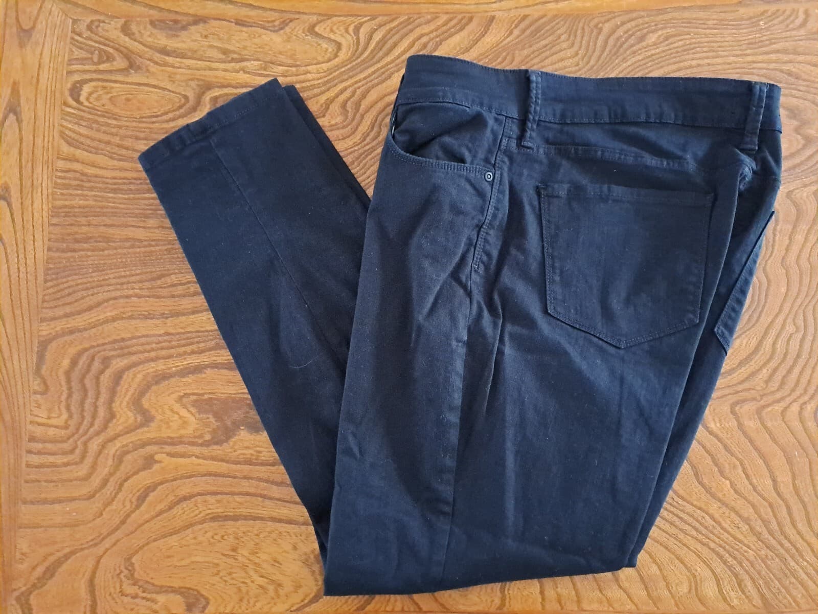 NYDJ sz 12 Alina Convertible Skinny Ankle Jeans Black 5 Pocket Stretch 35 x 28 - Thumbnail 6