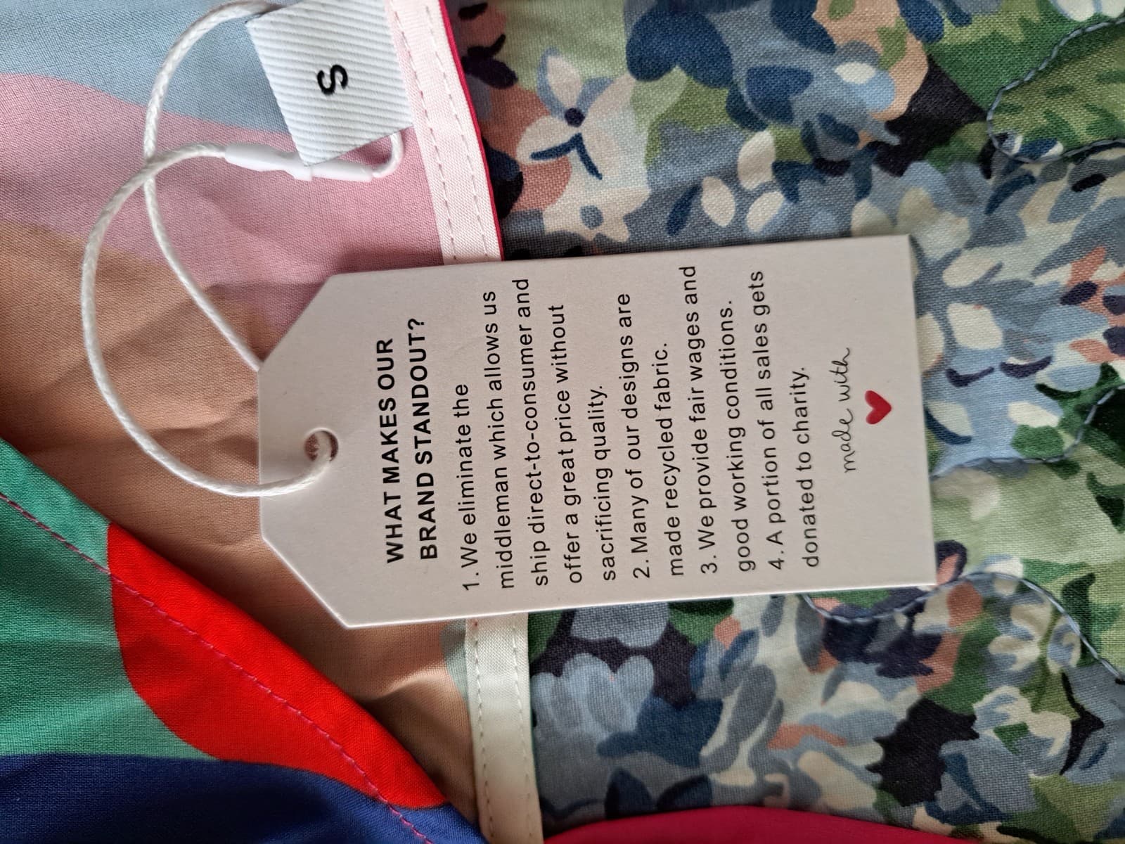 Made with Love Vivid Colorful Dress Romantic Colorful Size S NWT - Thumbnail 6