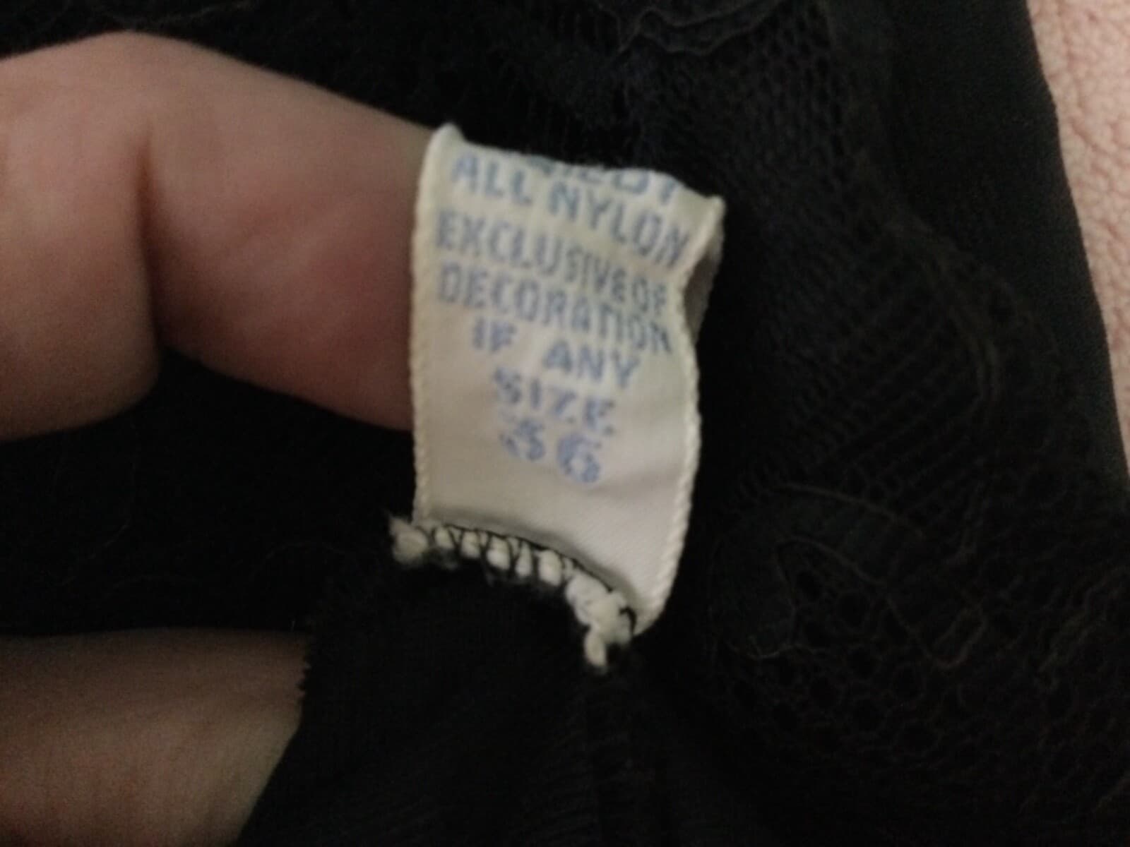 Vanity Fair Vintage Full Slip w/ Black Fitted? Lace Bodice & Hem Size 36 USA - Thumbnail 5