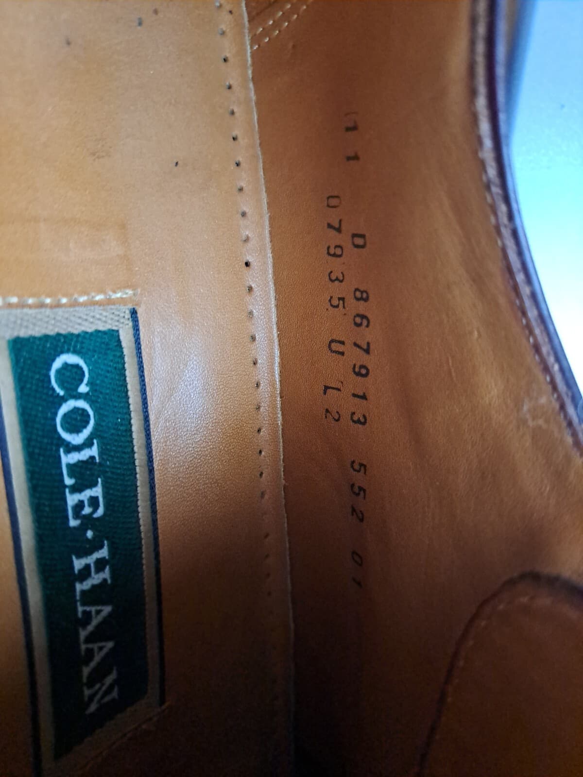 COLE HAAN Mens Size 11 M Brown Wing Tip Lace up Oxfords Leather Dress Shoes - Thumbnail 10