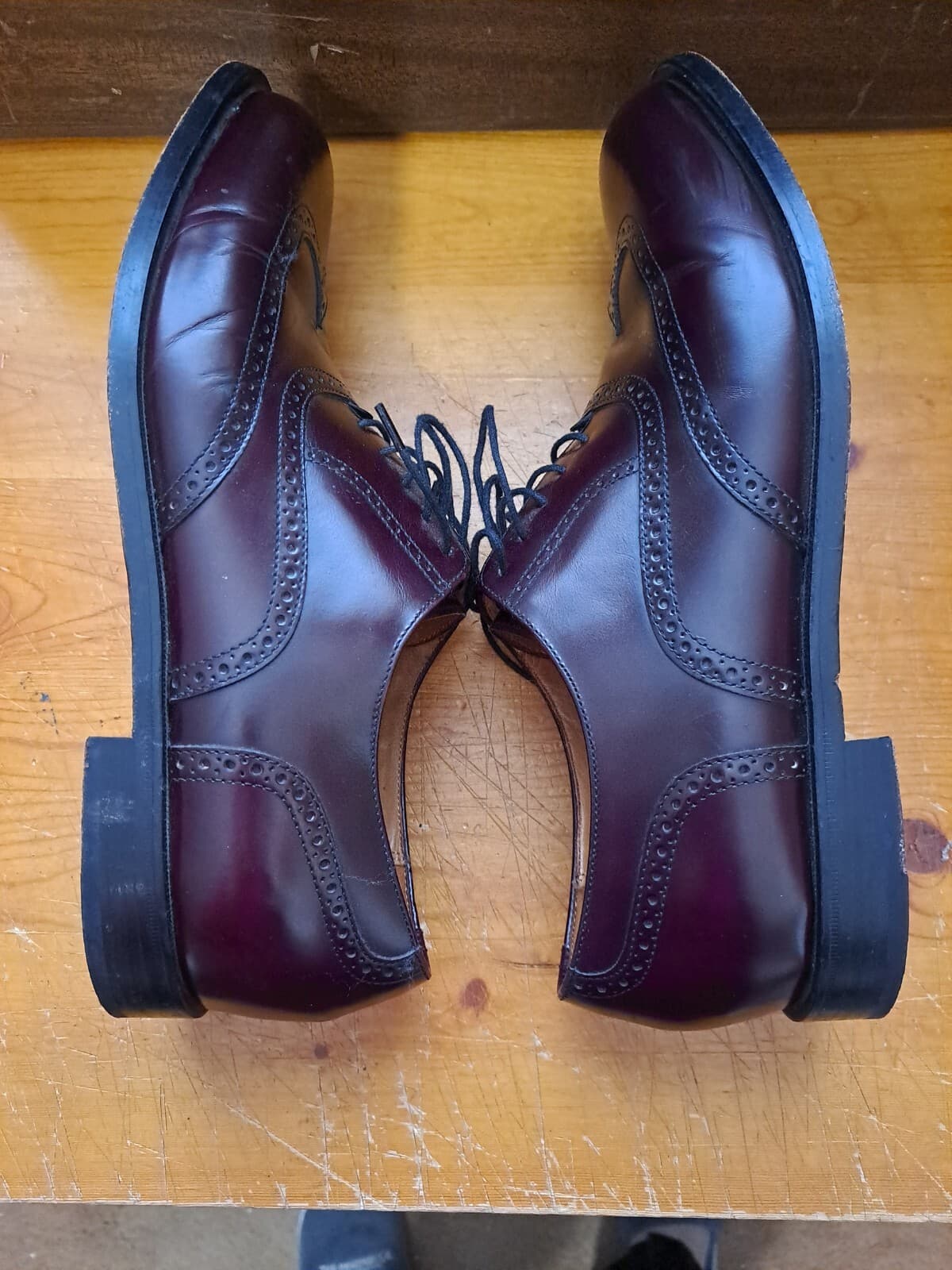 COLE HAAN Mens Size 11 M Brown Wing Tip Lace up Oxfords Leather Dress Shoes - Thumbnail 5