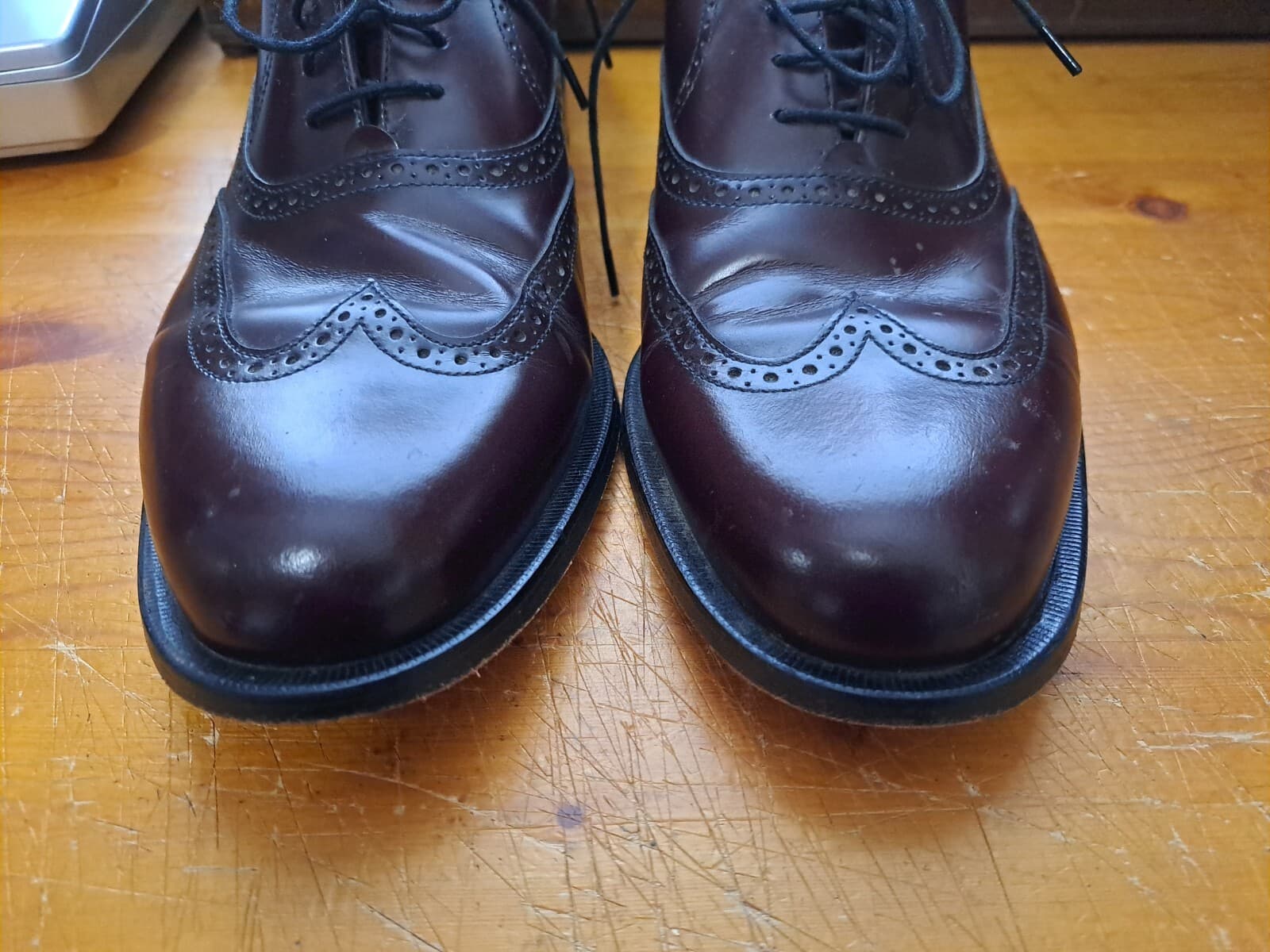 COLE HAAN Mens Size 11 M Brown Wing Tip Lace up Oxfords Leather Dress Shoes - Thumbnail 8
