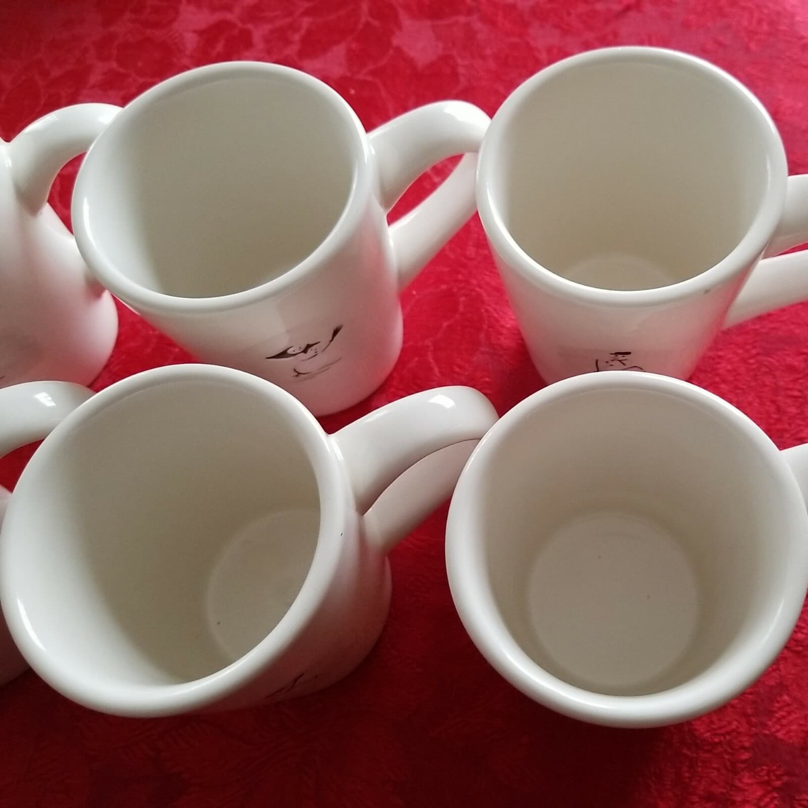 Williams-Sonoma 2003 Assorted Snowman Coffee Hot Cocoa Cups Mugs Boxed Set NIB - Thumbnail 10