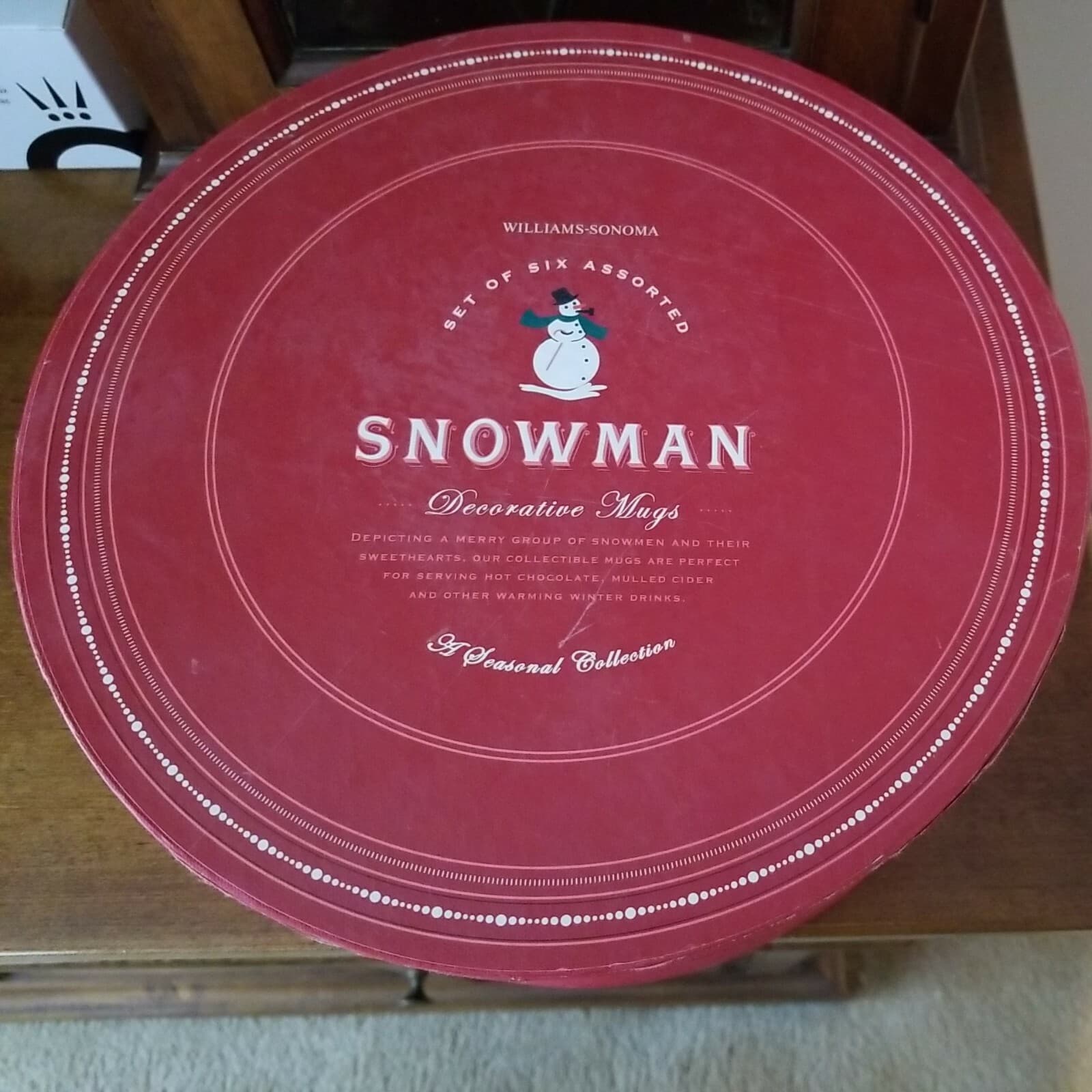 Williams-Sonoma 2003 Assorted Snowman Coffee Hot Cocoa Cups Mugs Boxed Set NIB - Thumbnail 2