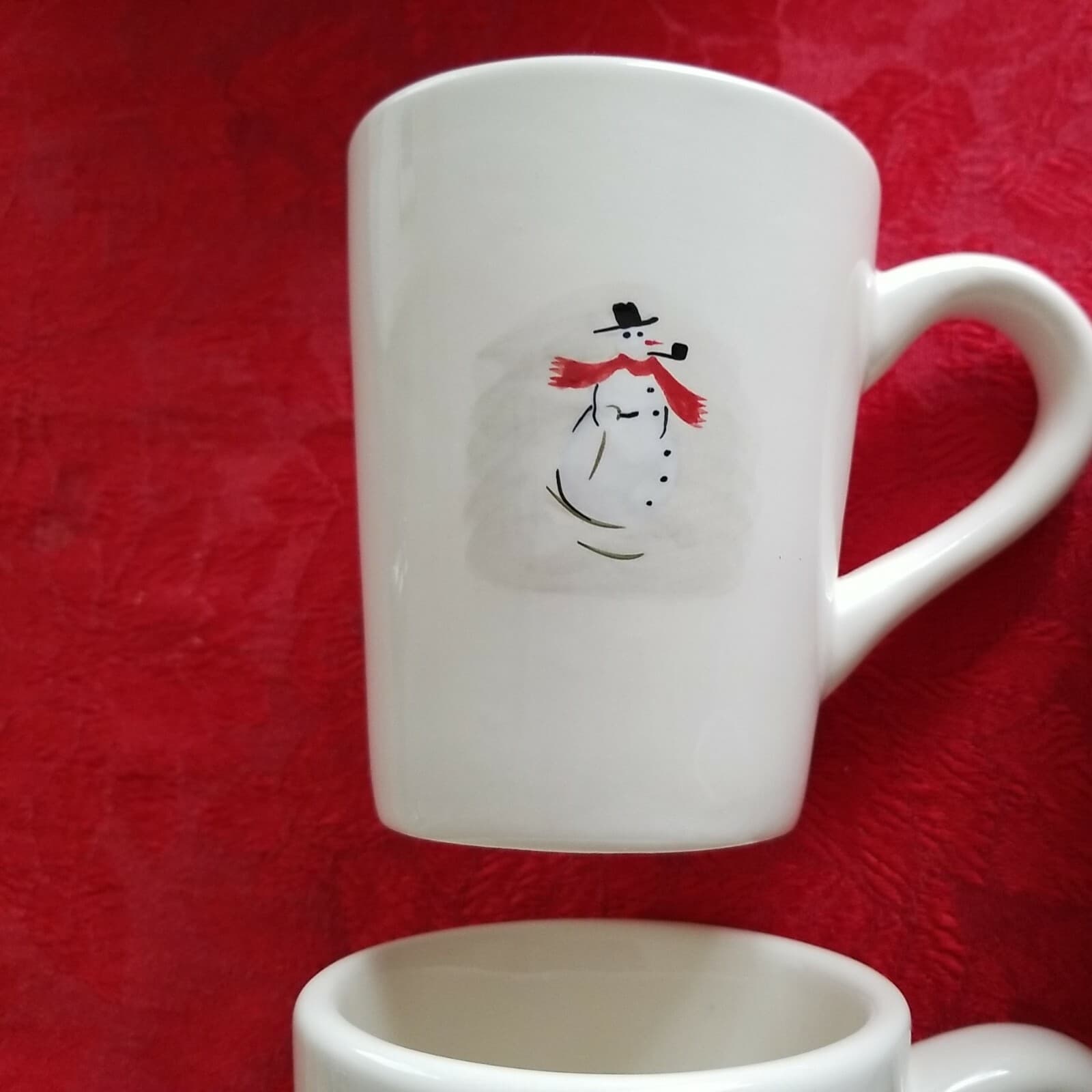 Williams-Sonoma 2003 Assorted Snowman Coffee Hot Cocoa Cups Mugs Boxed Set NIB - Thumbnail 7