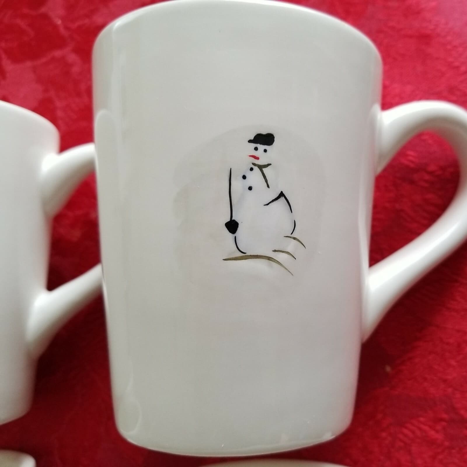 Williams-Sonoma 2003 Assorted Snowman Coffee Hot Cocoa Cups Mugs Boxed Set NIB - Thumbnail 9
