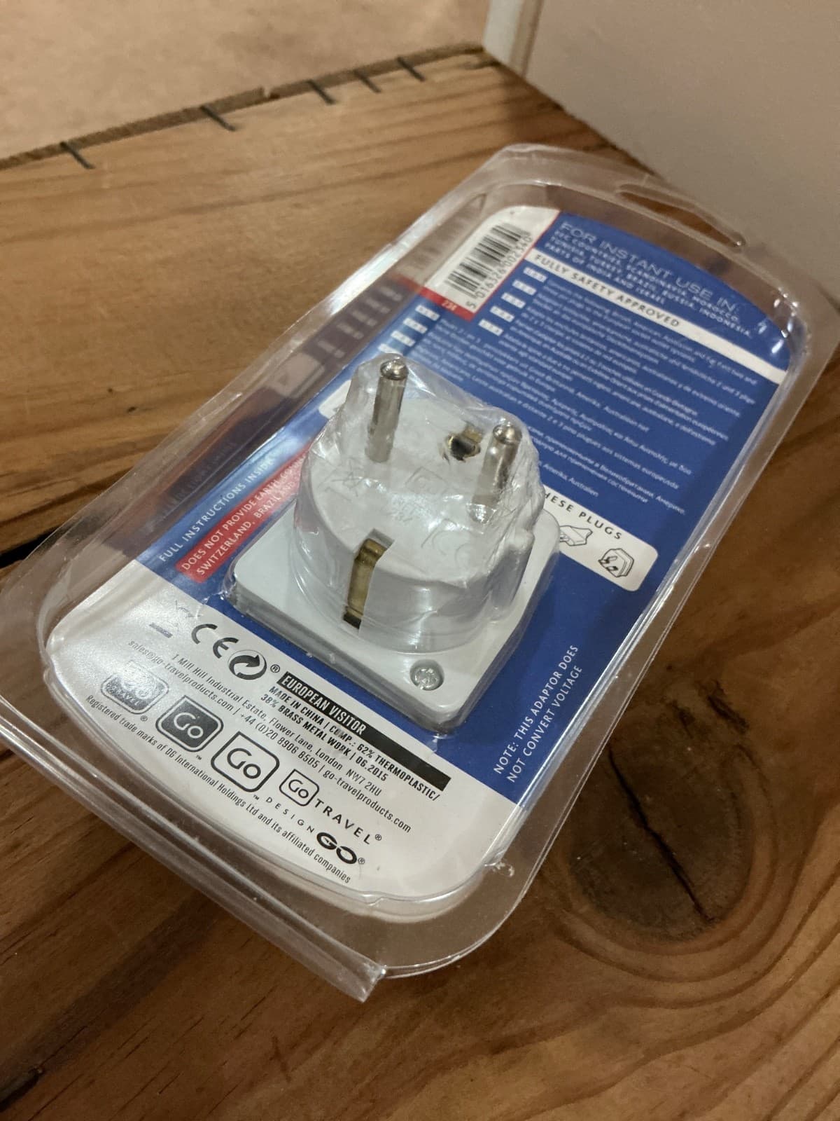 Go Travel Adapter Plug In Converter US, UK, AU Travelers To Europe EEC New - Thumbnail 3