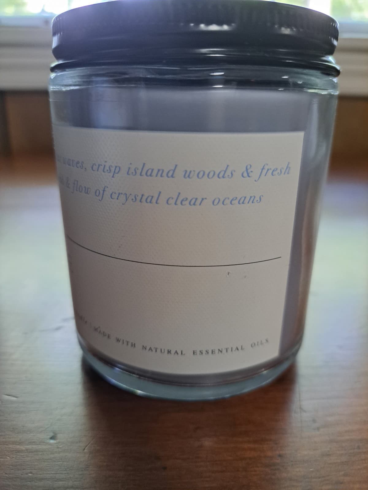 Bath & Body Works Single Wick Candle Jar Deep Blue Sea 7 oz Soy Essential Oils - Thumbnail 3