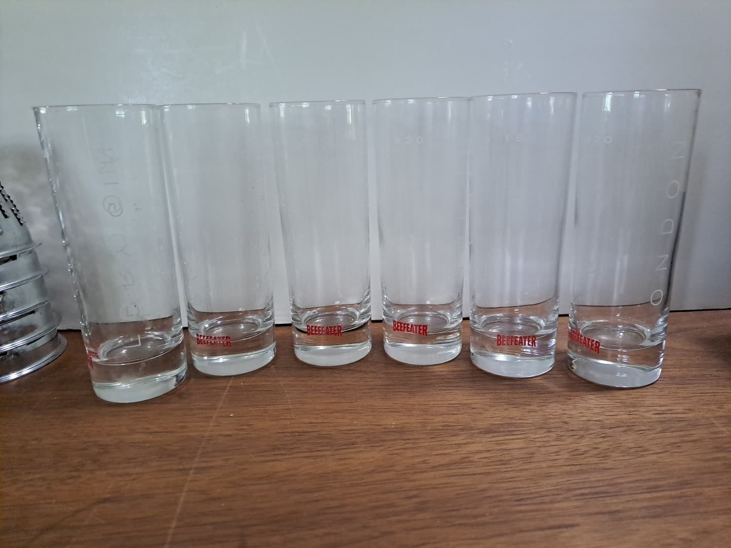 Beefeater 1820 London Dry Gin 12oz Tom Collins Cocktail Glasses 6-1/2" Set Of 6 - Thumbnail 8