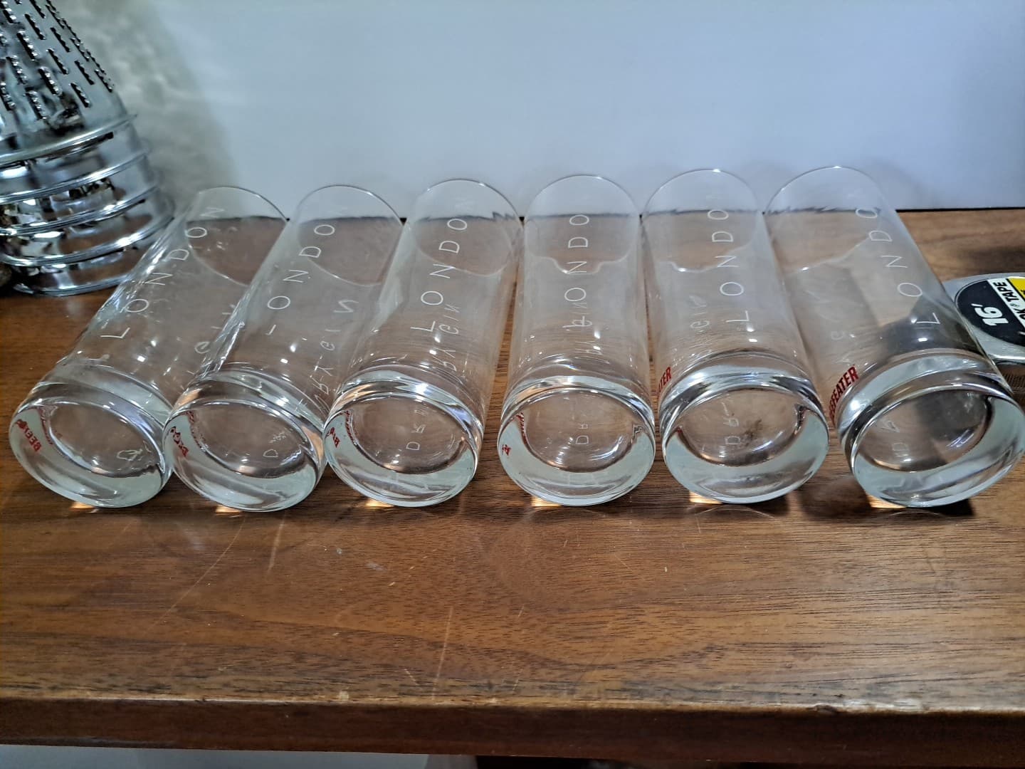 Beefeater 1820 London Dry Gin 12oz Tom Collins Cocktail Glasses 6-1/2" Set Of 6 - Thumbnail 2