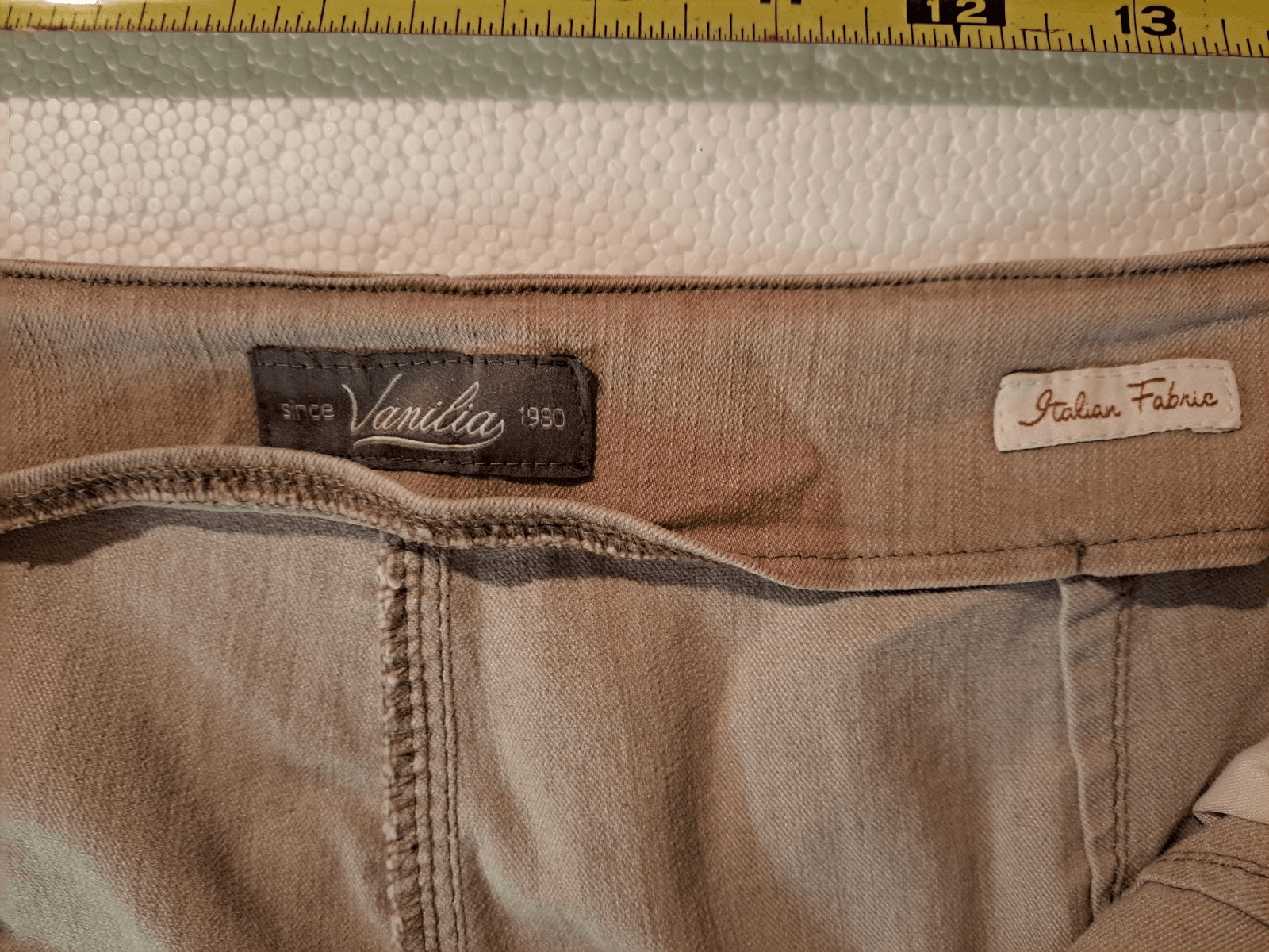 Vanilia Becky Mud Stone Light Ring Denim Pants 48 N US 16 Zip Pockets NWT - Thumbnail 2