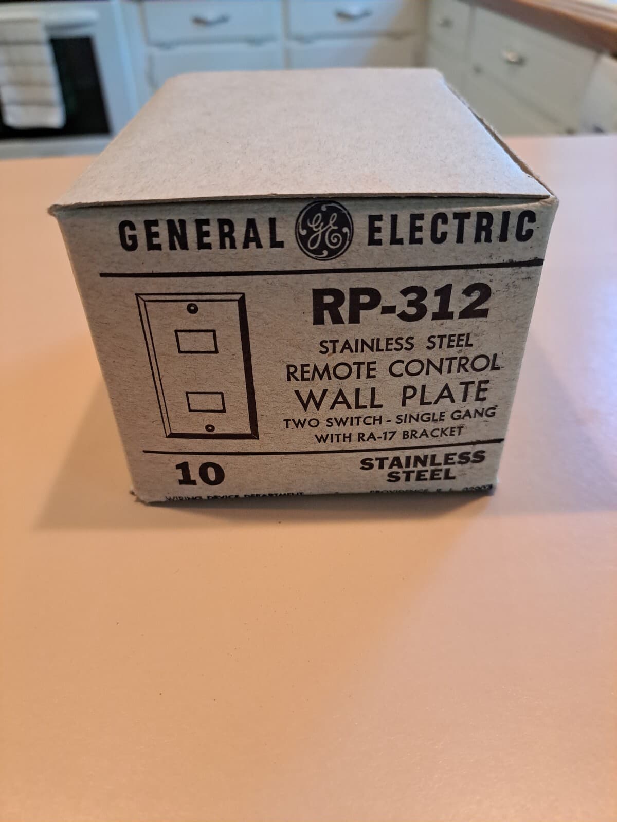 GE Remote Control 2 Switch Stainless Wall Cover Plate RP-312 w/Bracket USA 10 Ct - Thumbnail 5