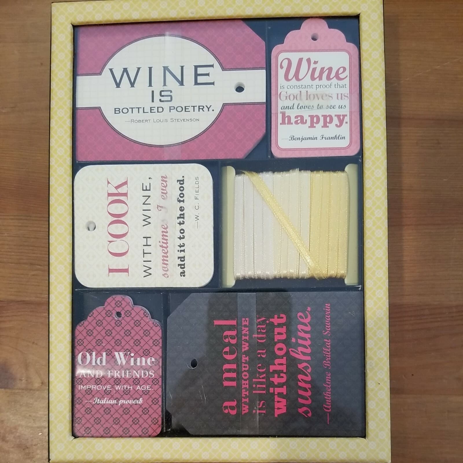 Wine Bottle To / From Hanging Gift Name Tags Label Greeting w/ String NEW - Thumbnail 2